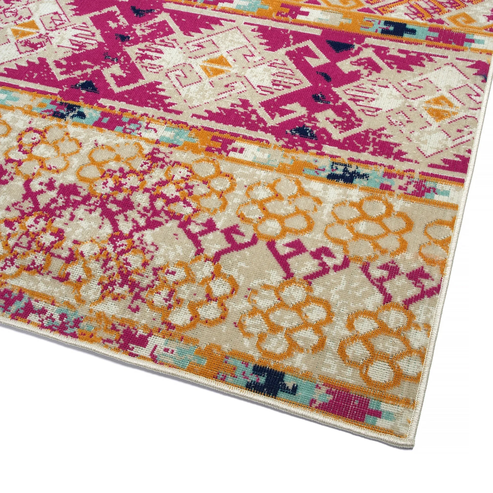 Legata Collection Pink Machine-Made Indoor/OutdoorArea Rug