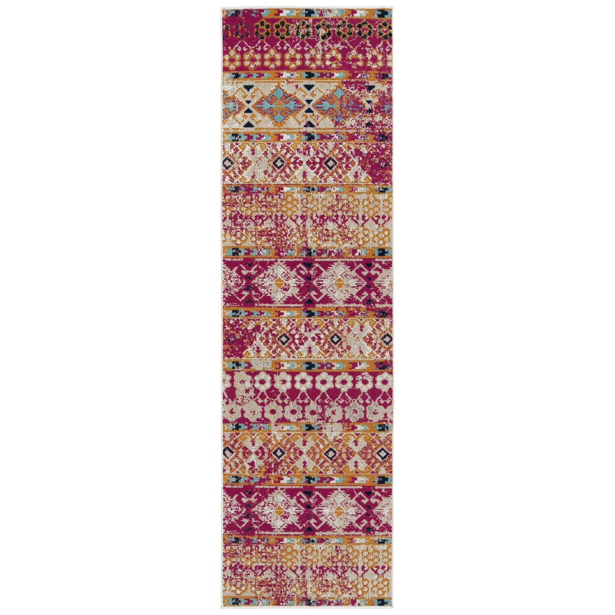 Legata Collection Pink Machine-Made Indoor/OutdoorArea Rug