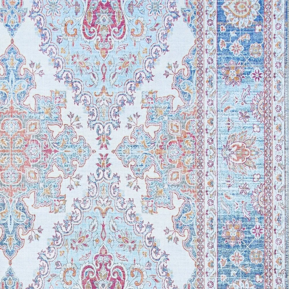 Legion Shiraz Blue-Pink Area Rug