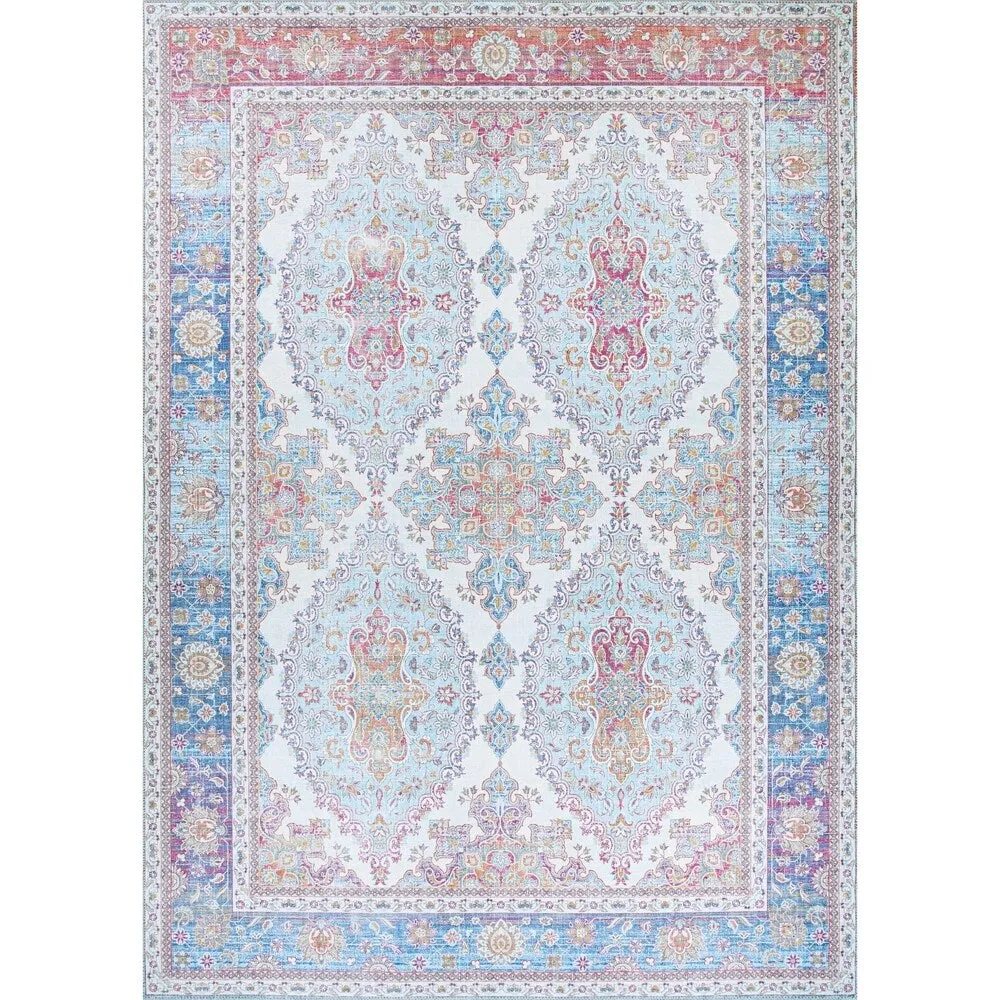 Legion Shiraz Blue-Pink Area Rug