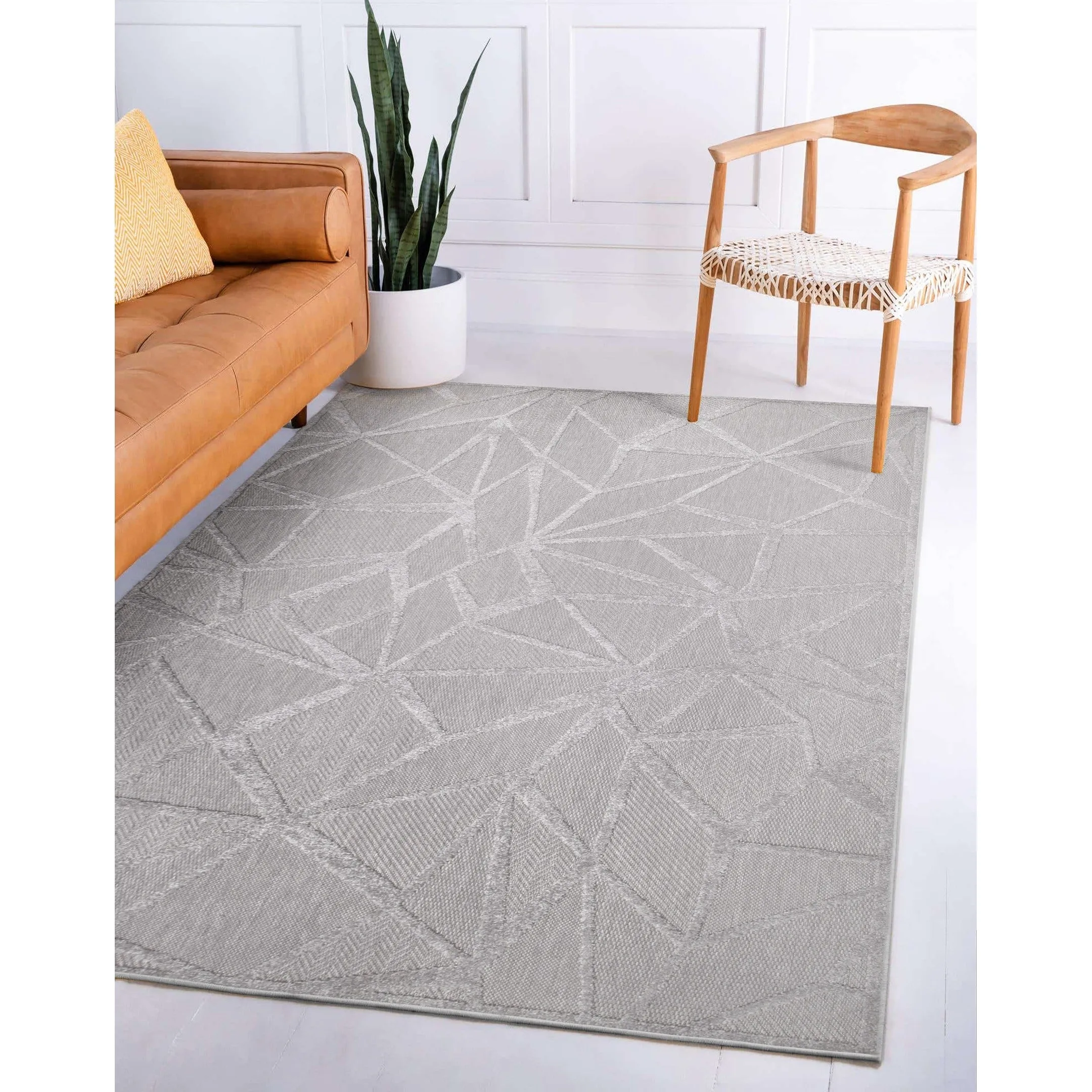 Leick Home 595587 Vennor Geometric Indoor Outdoor Area Rug Runner 2'x8'