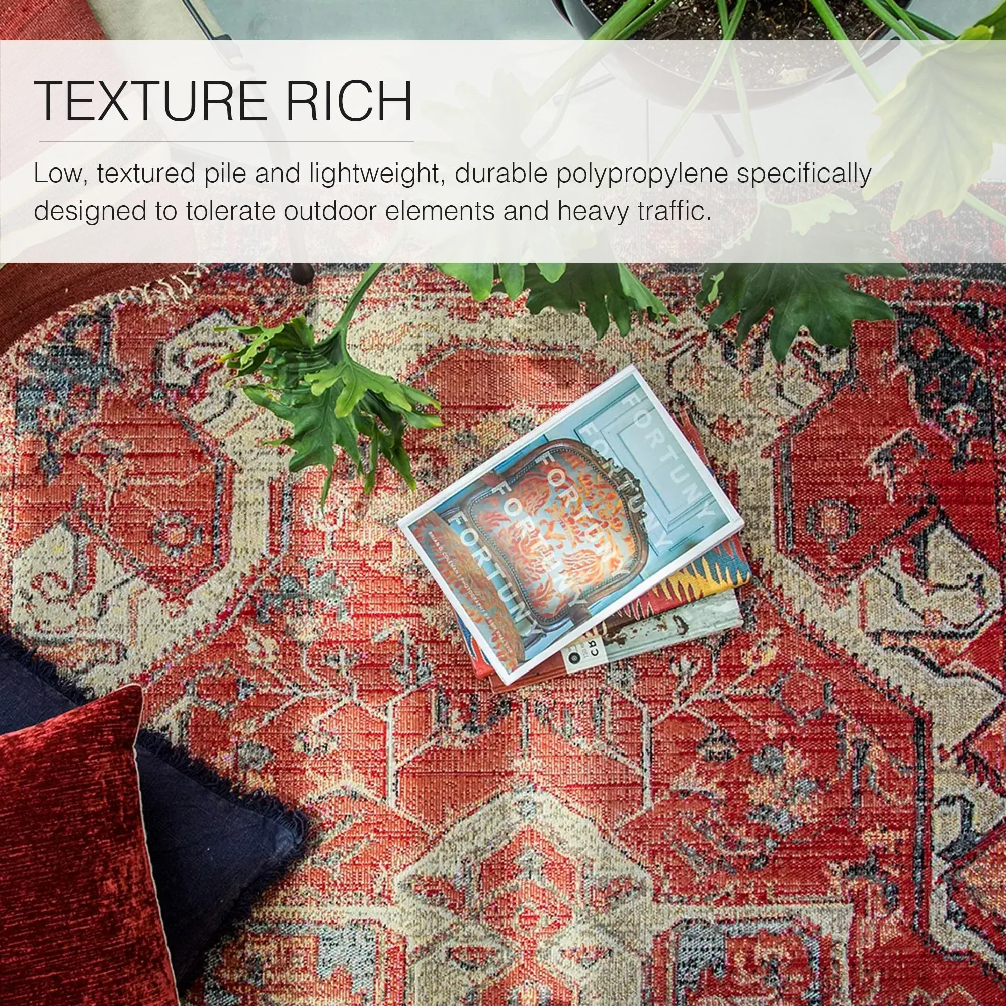 Leighton Indoor and Outdoor Medallion Area Rug