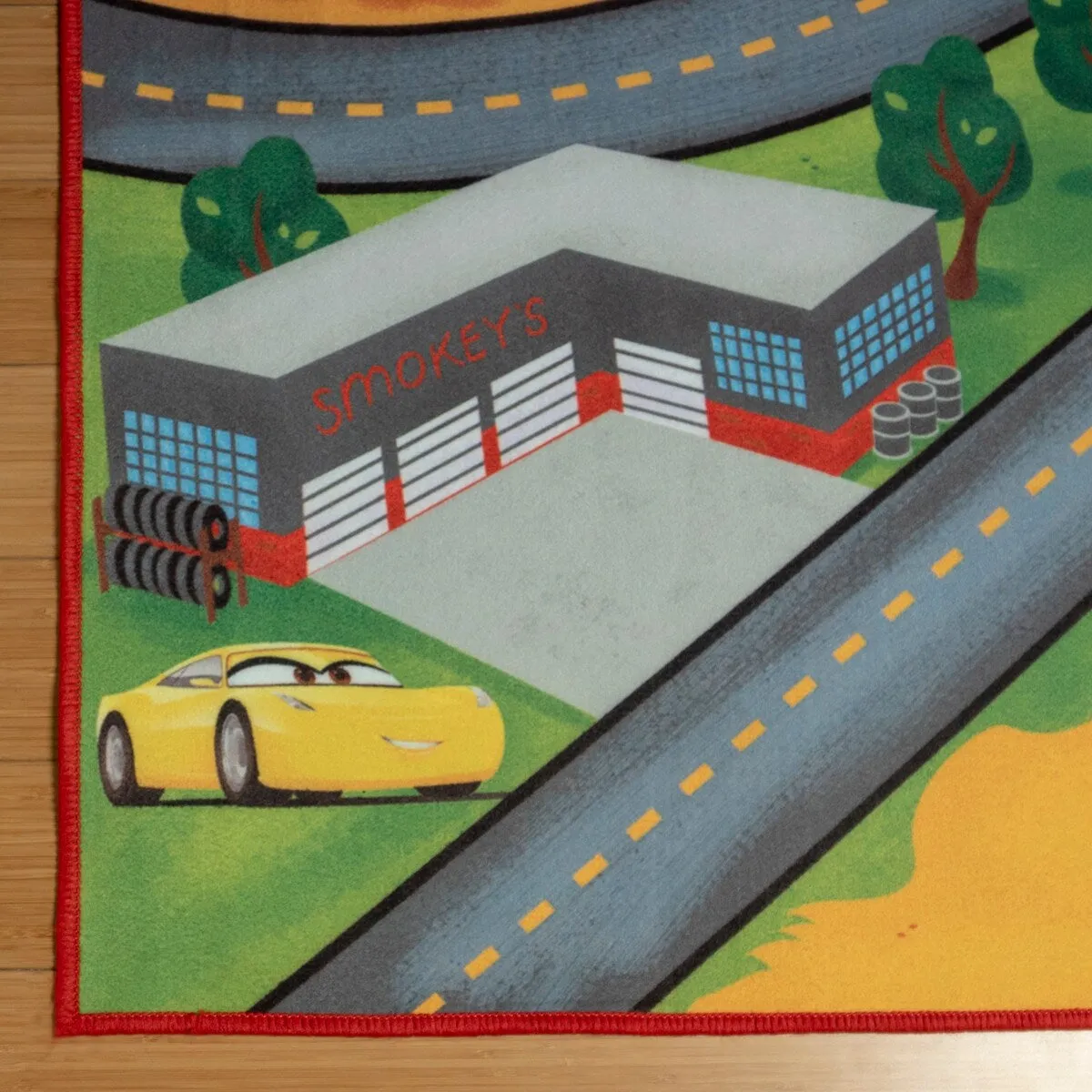Licensed Disney Cars 3 Road Racer Youth Digital Printed Area Rug - 4' 6 x 6' 6