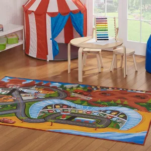 Licensed Disney Cars 3 Road Racer Youth Digital Printed Area Rug - 4' 6 x 6' 6
