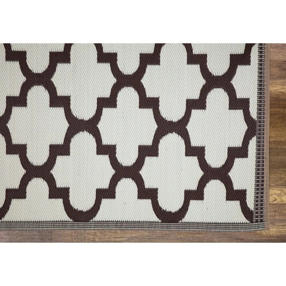 Lightweight Indoor Outdoor Reversible Area Rug - 5.9 x 8.9 Feet -Trellis - 5.9 x 8.9 - 5.9 x 8.9