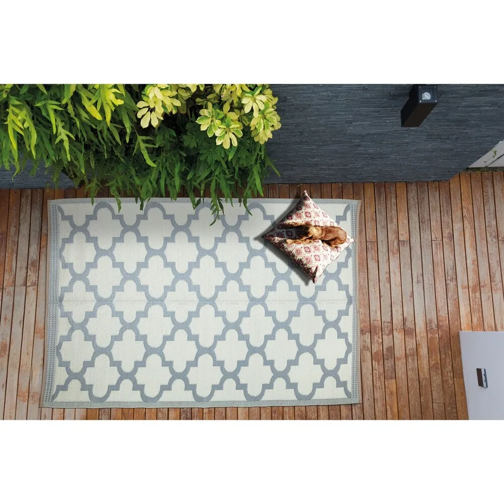 Lightweight Indoor Outdoor Reversible Area Rug - 5.9 x 8.9 Feet -Trellis - 5.9 x 8.9 - 5.9 x 8.9