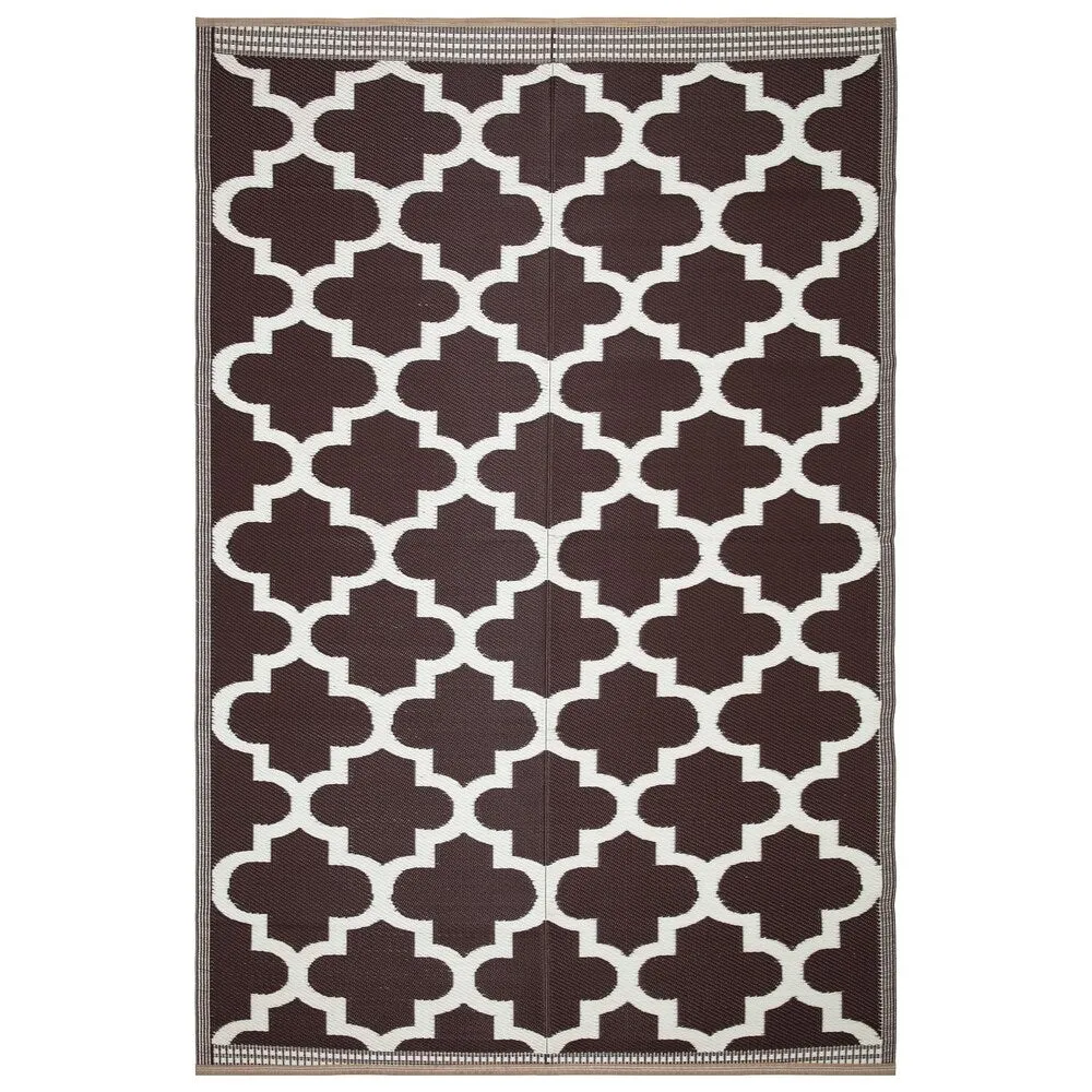 Lightweight Indoor Outdoor Reversible Area Rug - 5.9 x 8.9 Feet -Trellis - 5.9 x 8.9 - 5.9 x 8.9