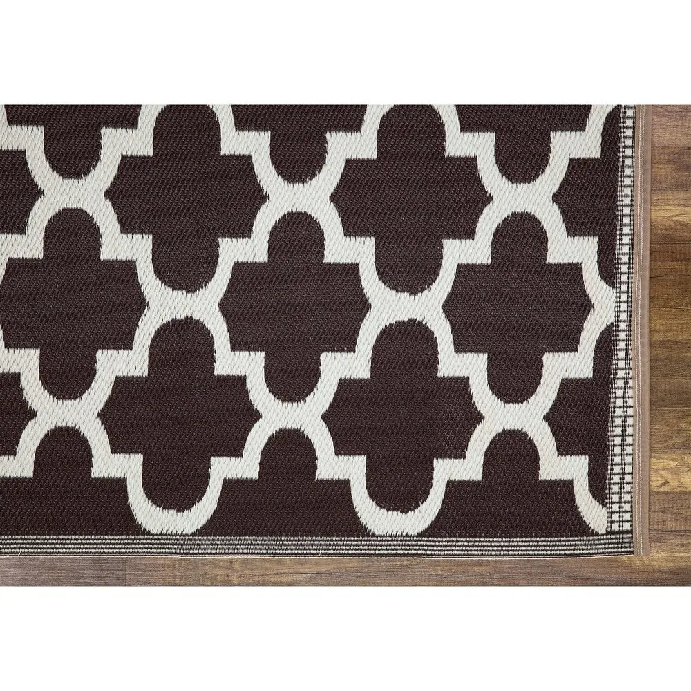 Lightweight Indoor Outdoor Reversible Area Rug - 5.9 x 8.9 Feet -Trellis - 5.9 x 8.9 - 5.9 x 8.9