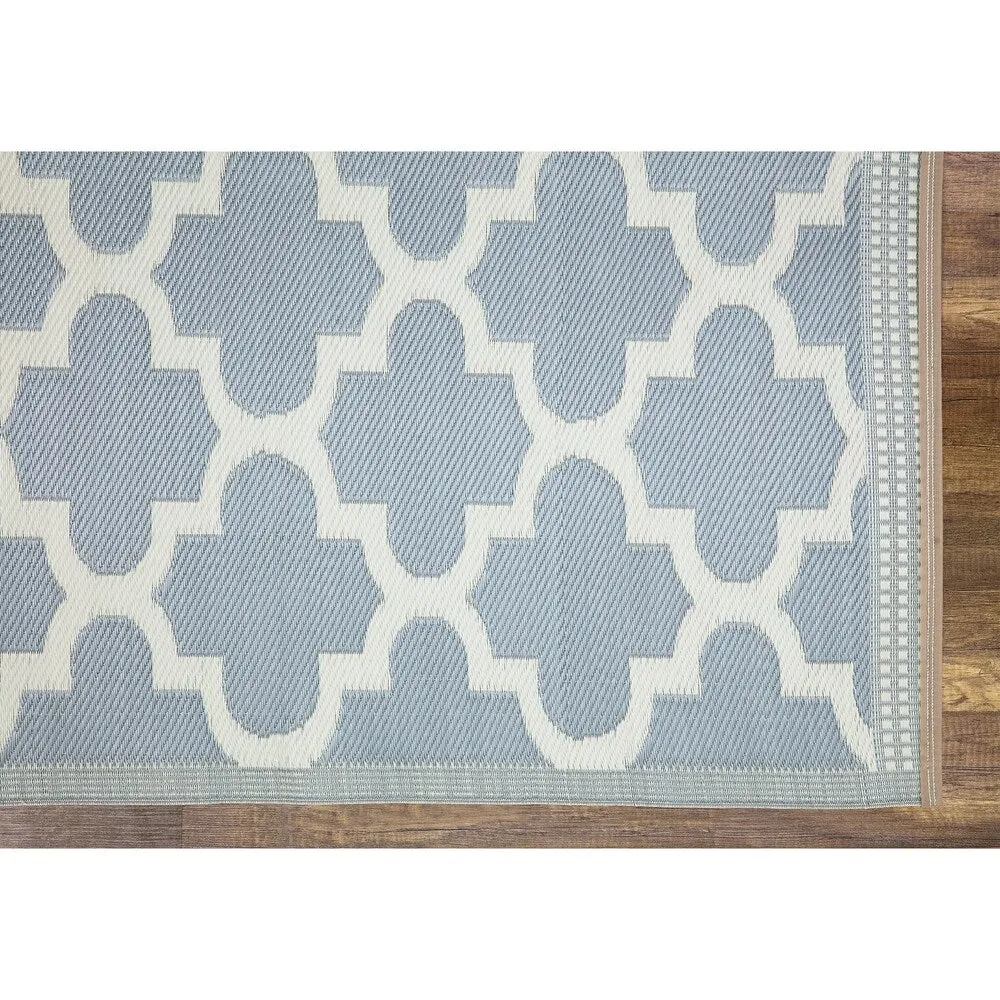 Lightweight Indoor Outdoor Reversible Area Rug - 5.9 x 8.9 Feet -Trellis - 5.9 x 8.9 - 5.9 x 8.9