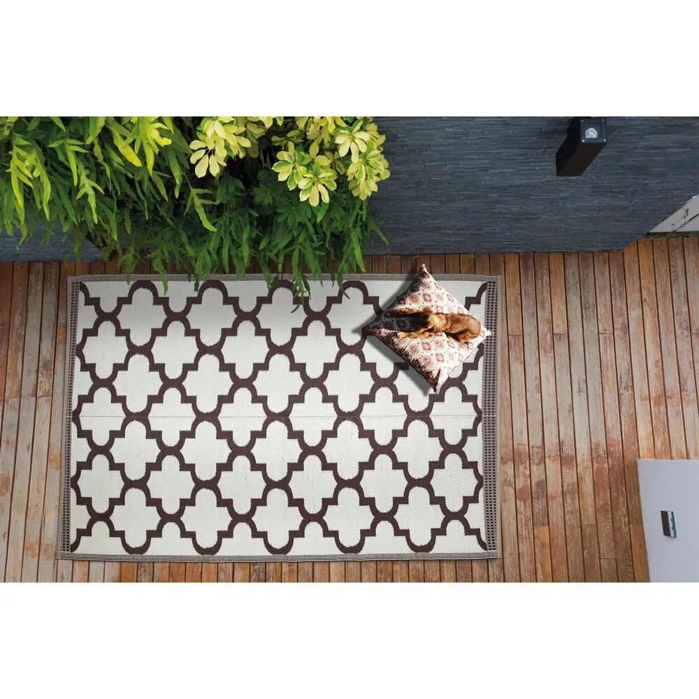 Lightweight Indoor Outdoor Reversible Area Rug - 5.9 x 8.9 Feet -Trellis - 5.9 x 8.9 - 5.9 x 8.9