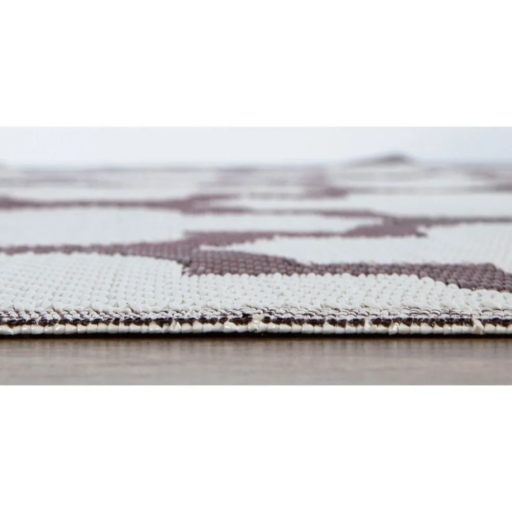 Lightweight Indoor Outdoor Reversible Area Rug - 5.9 x 8.9 Feet -Trellis - 5.9 x 8.9 - 5.9 x 8.9