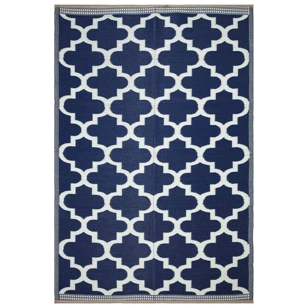 Lightweight Indoor Outdoor Reversible Area Rug - 5.9 x 8.9 Feet -Trellis - 5.9 x 8.9 - 5.9 x 8.9