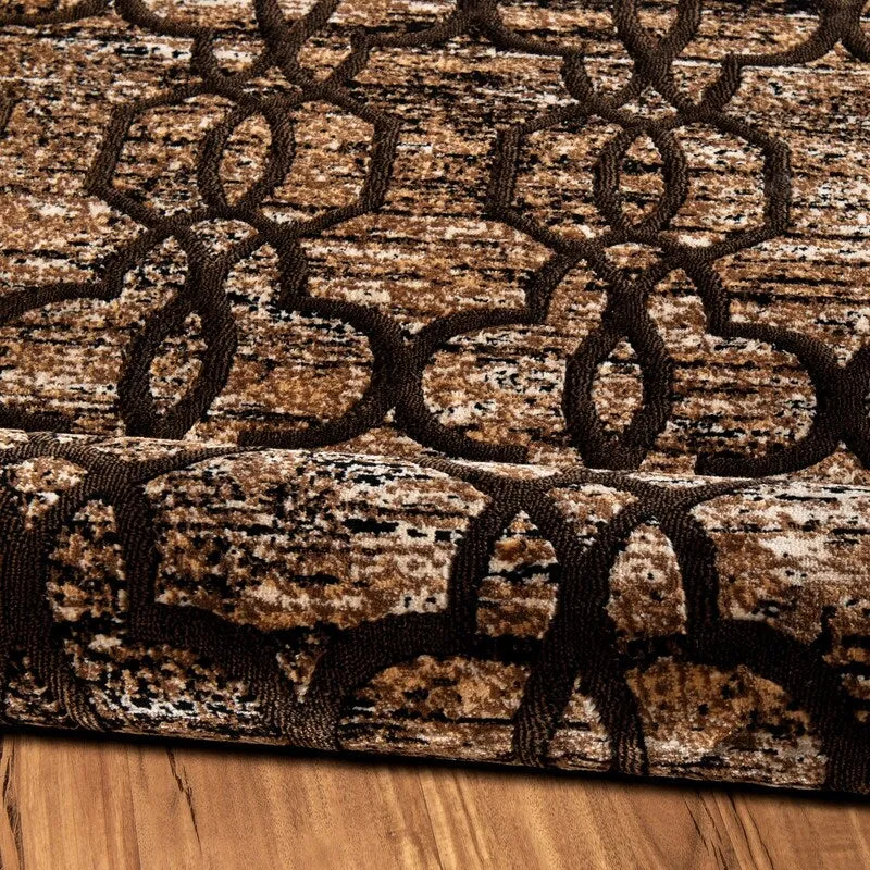 Linon Iron Gate Quatrefoil Area Rug