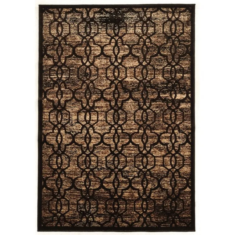 Linon Iron Gate Quatrefoil Area Rug
