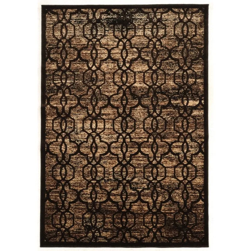 Linon Iron Gate Quatrefoil Area Rug
