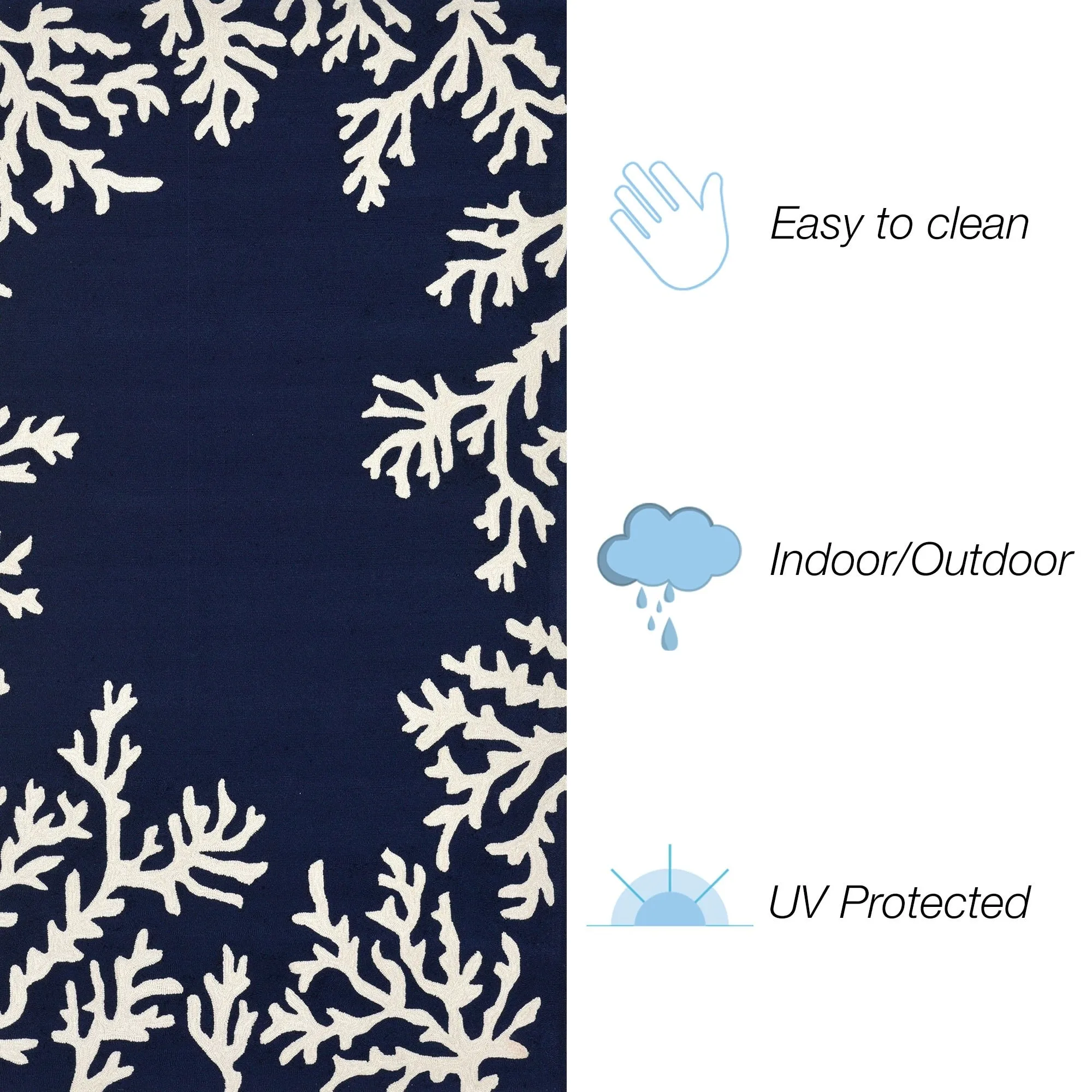 Liora Manne Capri Coral Border Indoor/Outdoor Rug