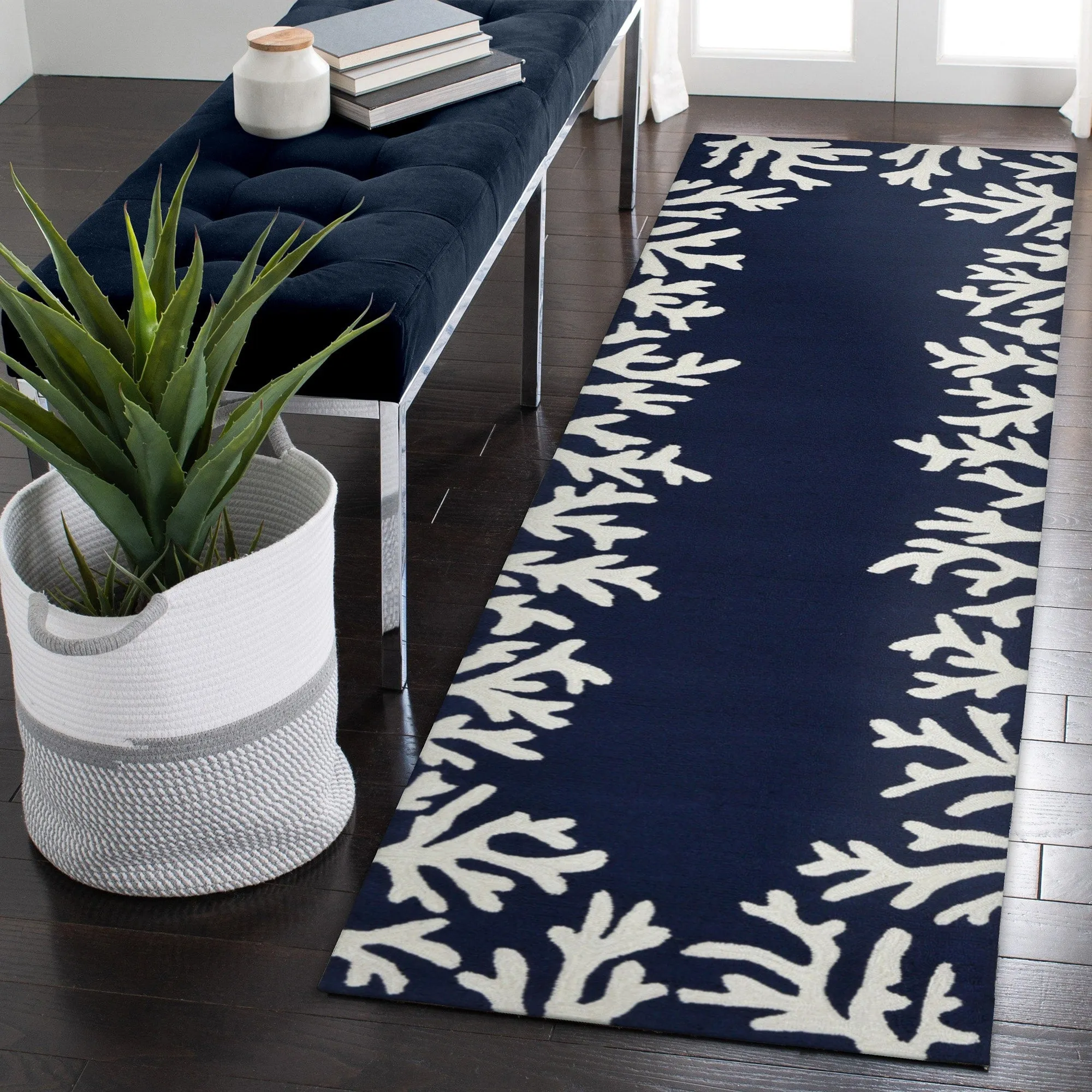 Liora Manne Capri Coral Border Indoor/Outdoor Rug