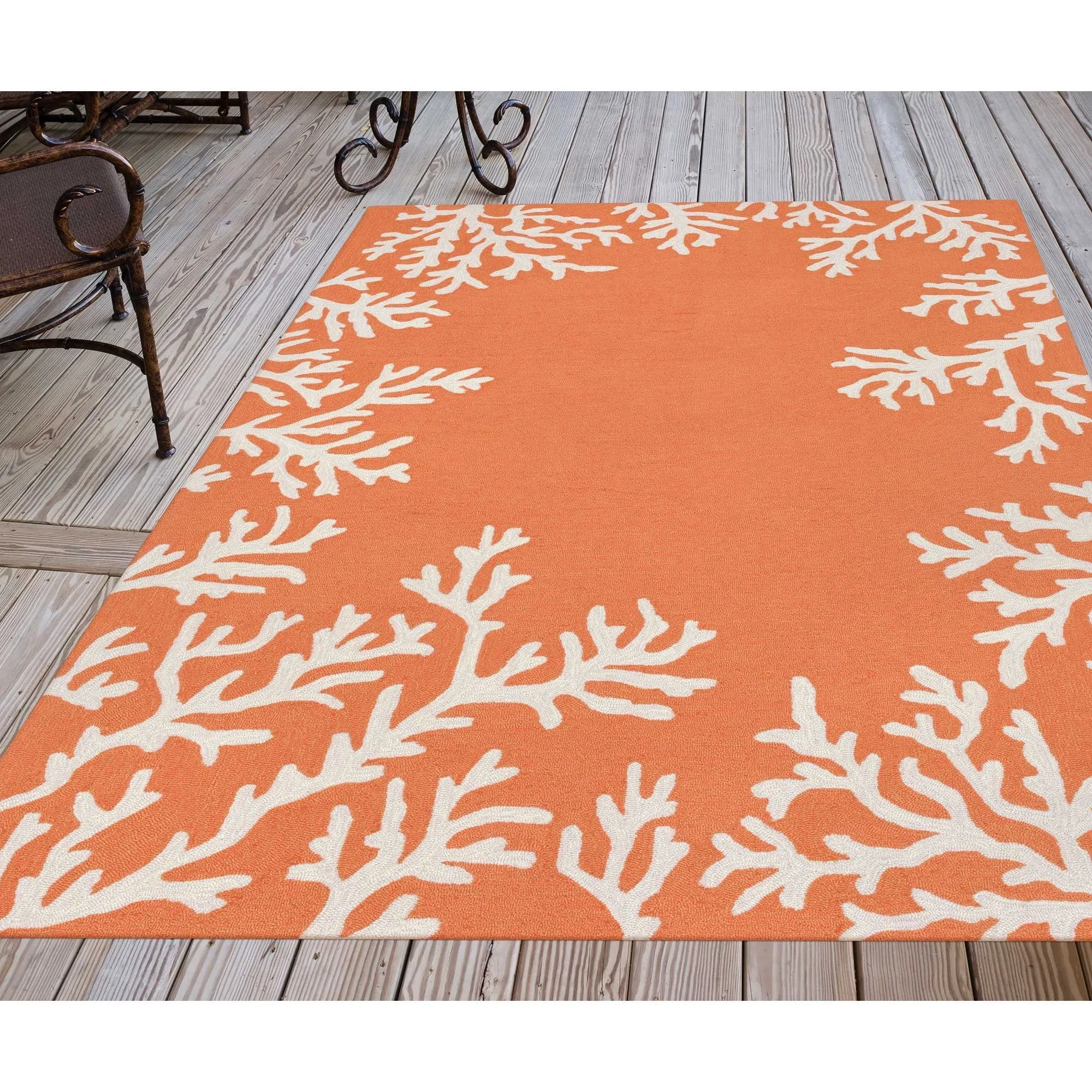 Liora Manne Capri Coral Border Indoor/Outdoor Rug