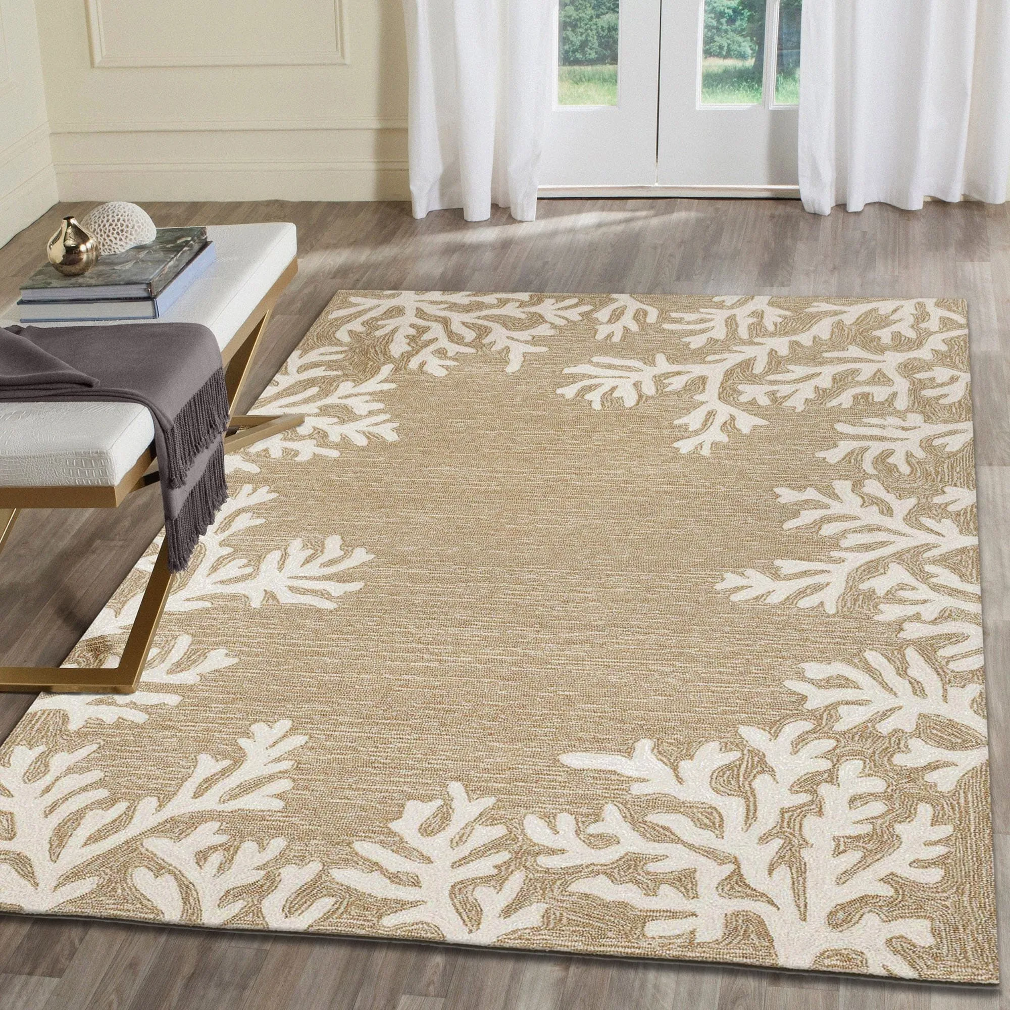 Liora Manne Capri Coral Border Indoor/Outdoor Rug