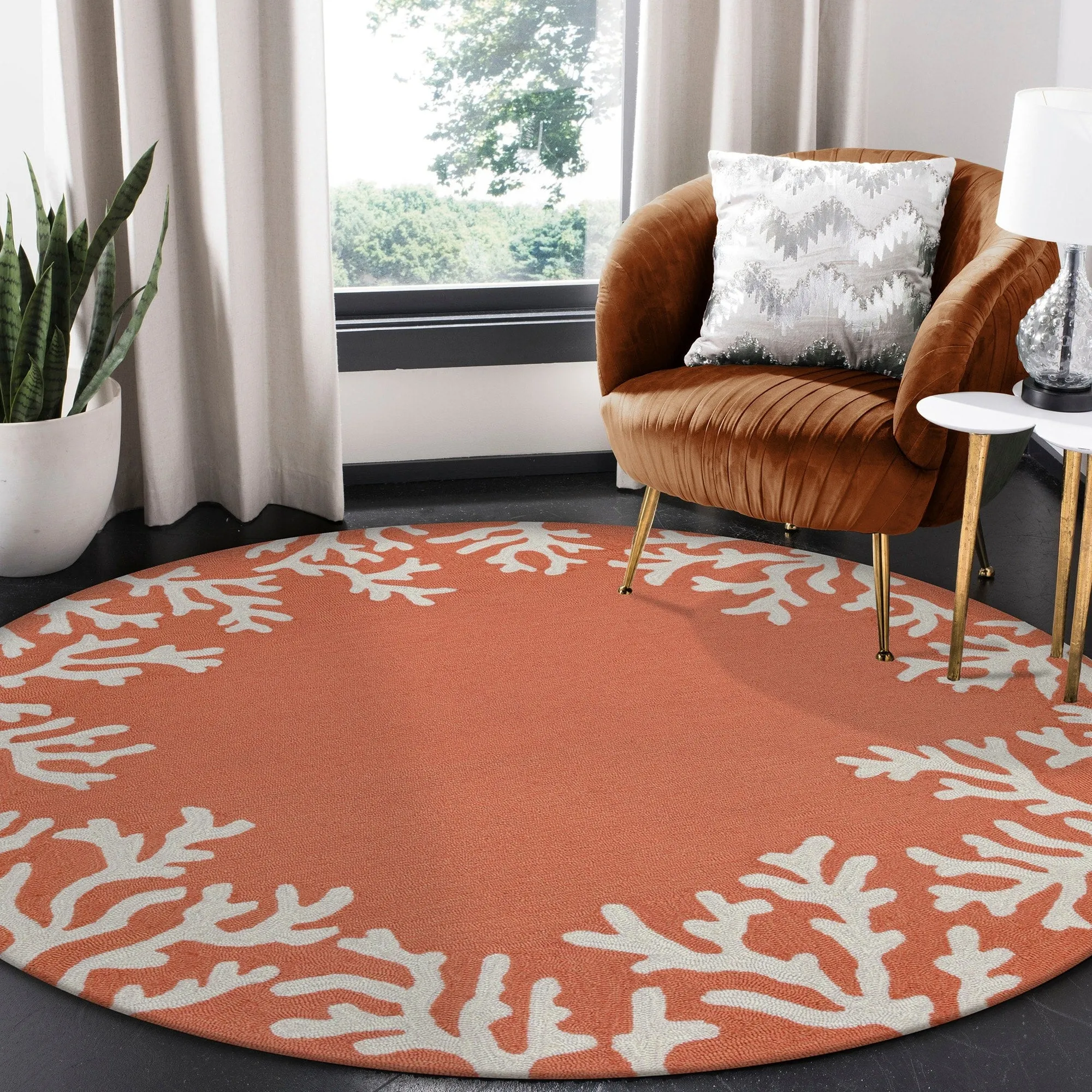 Liora Manne Capri Coral Border Indoor/Outdoor Rug