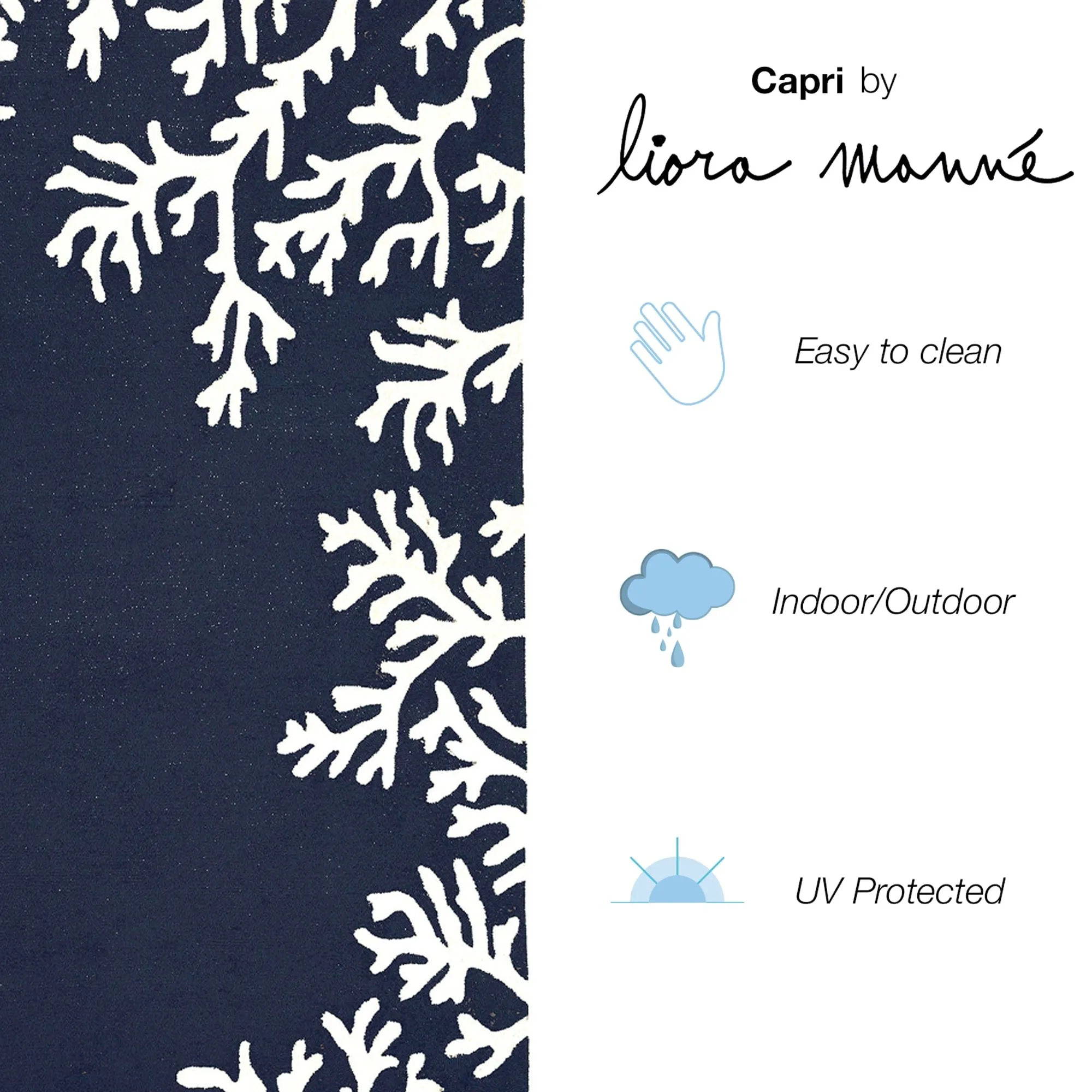 Liora Manne Capri Coral Border Indoor/Outdoor Rug
