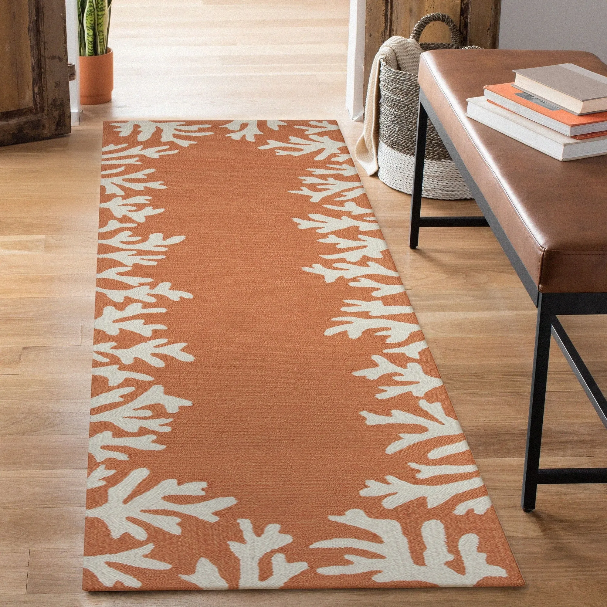 Liora Manne Capri Coral Border Indoor/Outdoor Rug