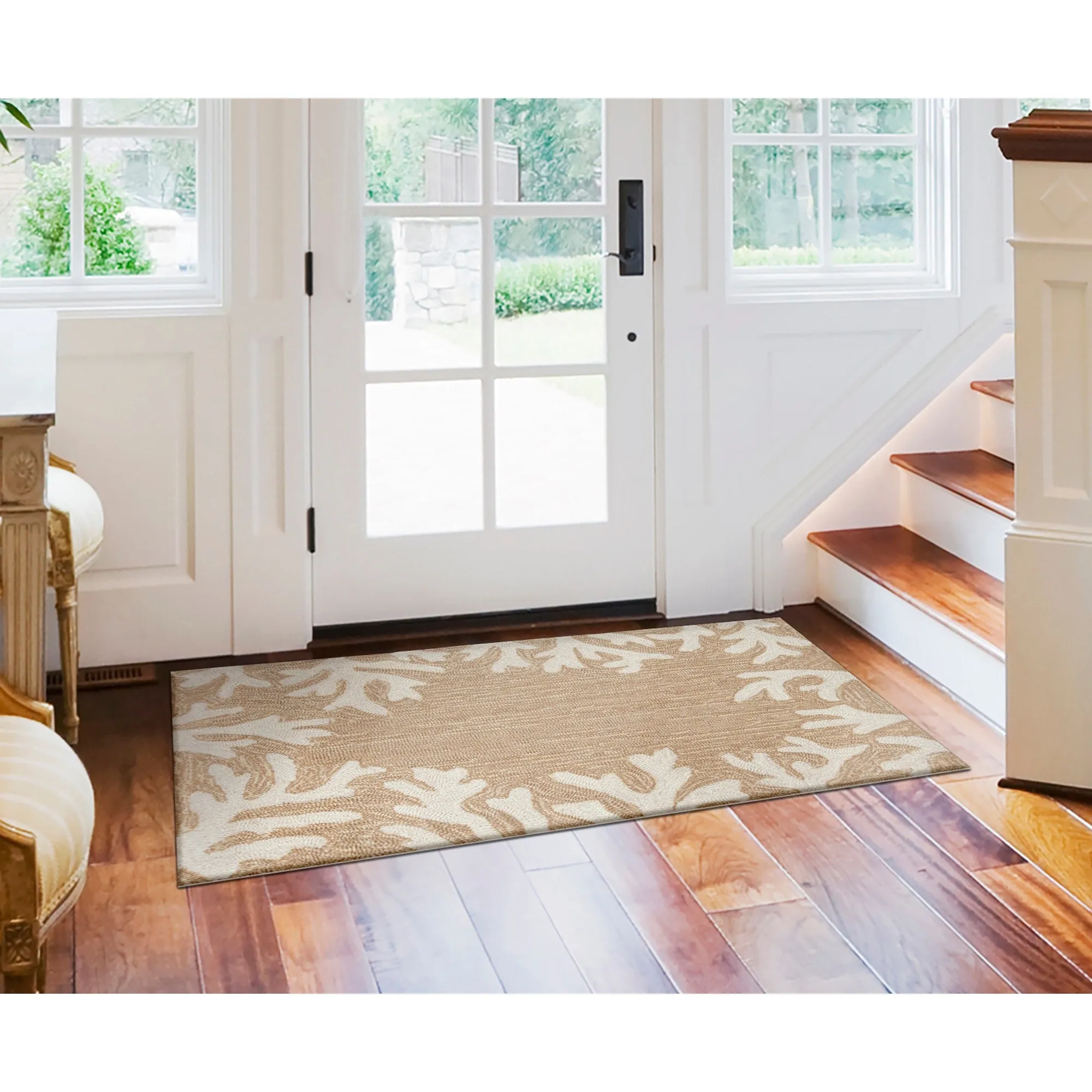 Liora Manne Capri Coral Border Indoor/Outdoor Rug