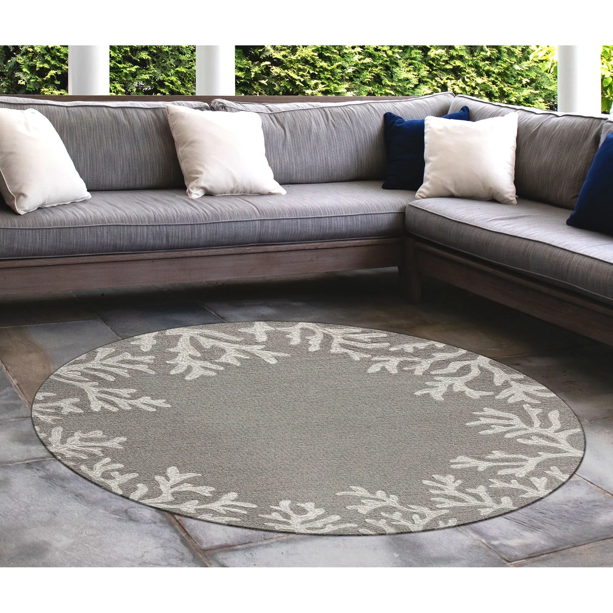 Liora Manne Capri Coral Border Indoor/Outdoor Rug