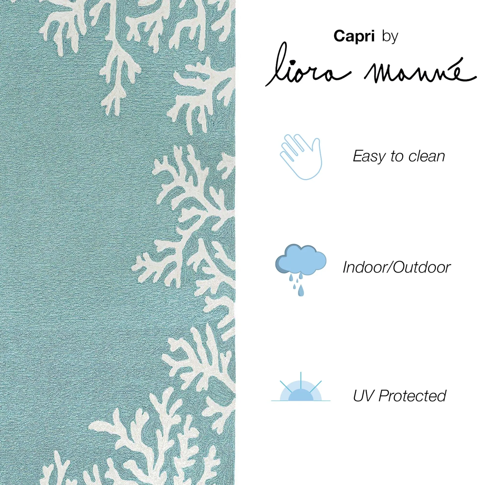 Liora Manne Capri Coral Border Indoor/Outdoor Rug