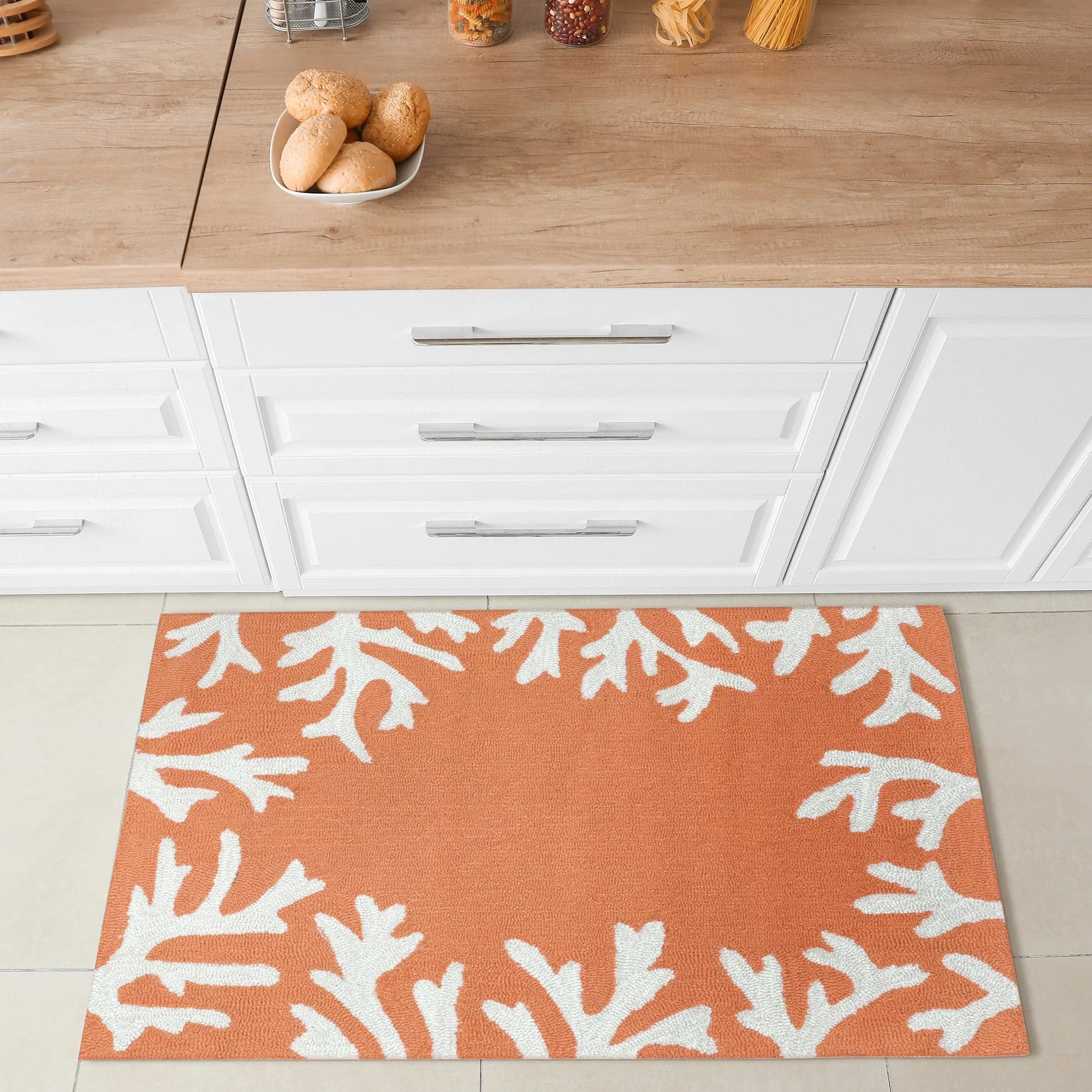 Liora Manne Capri Coral Border Indoor/Outdoor Rug
