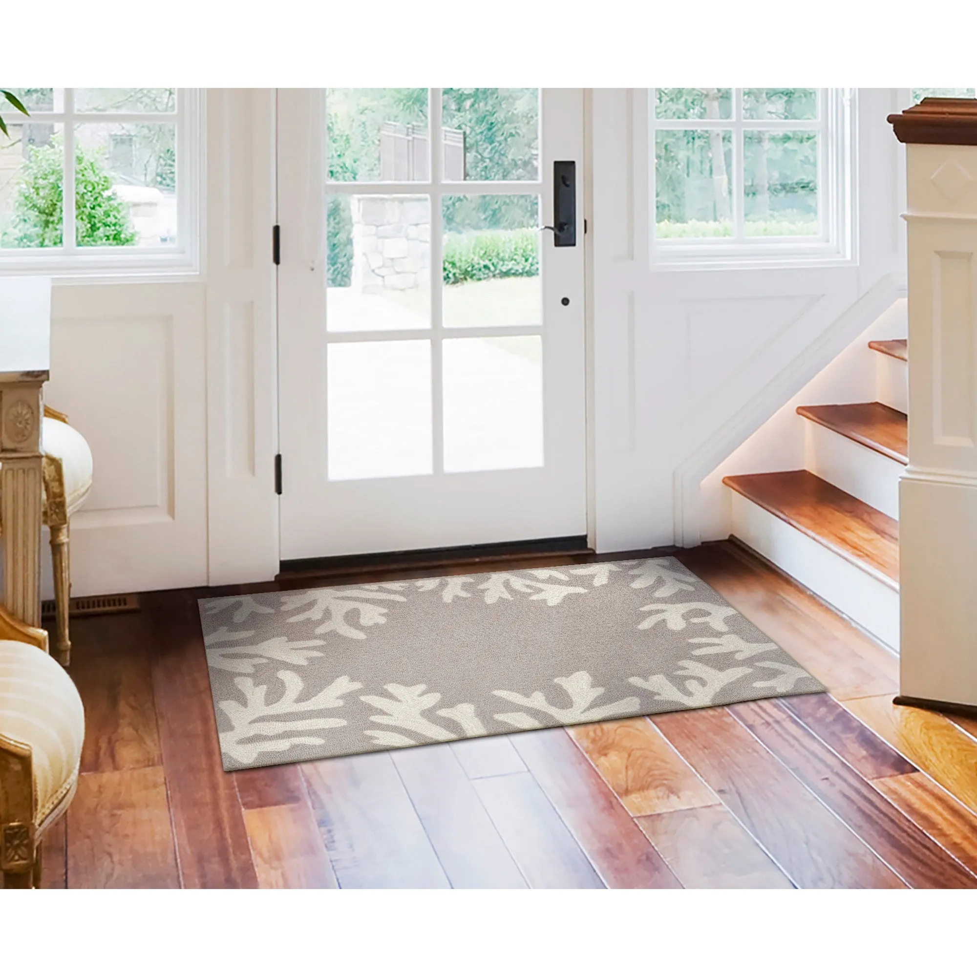 Liora Manne Capri Coral Border Indoor/Outdoor Rug