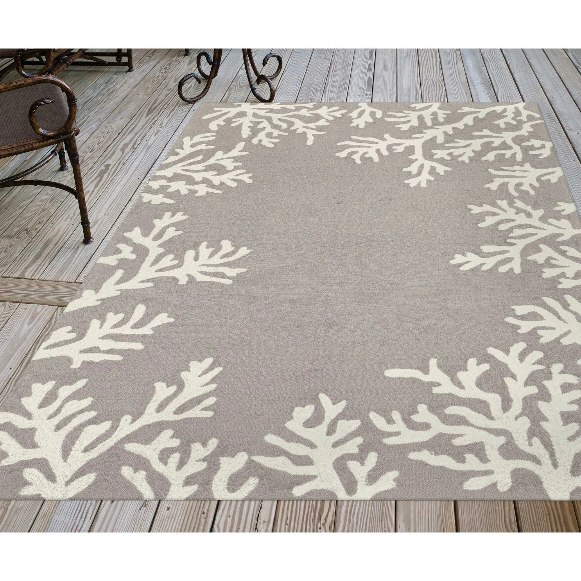 Liora Manne Capri Coral Border Indoor/Outdoor Rug