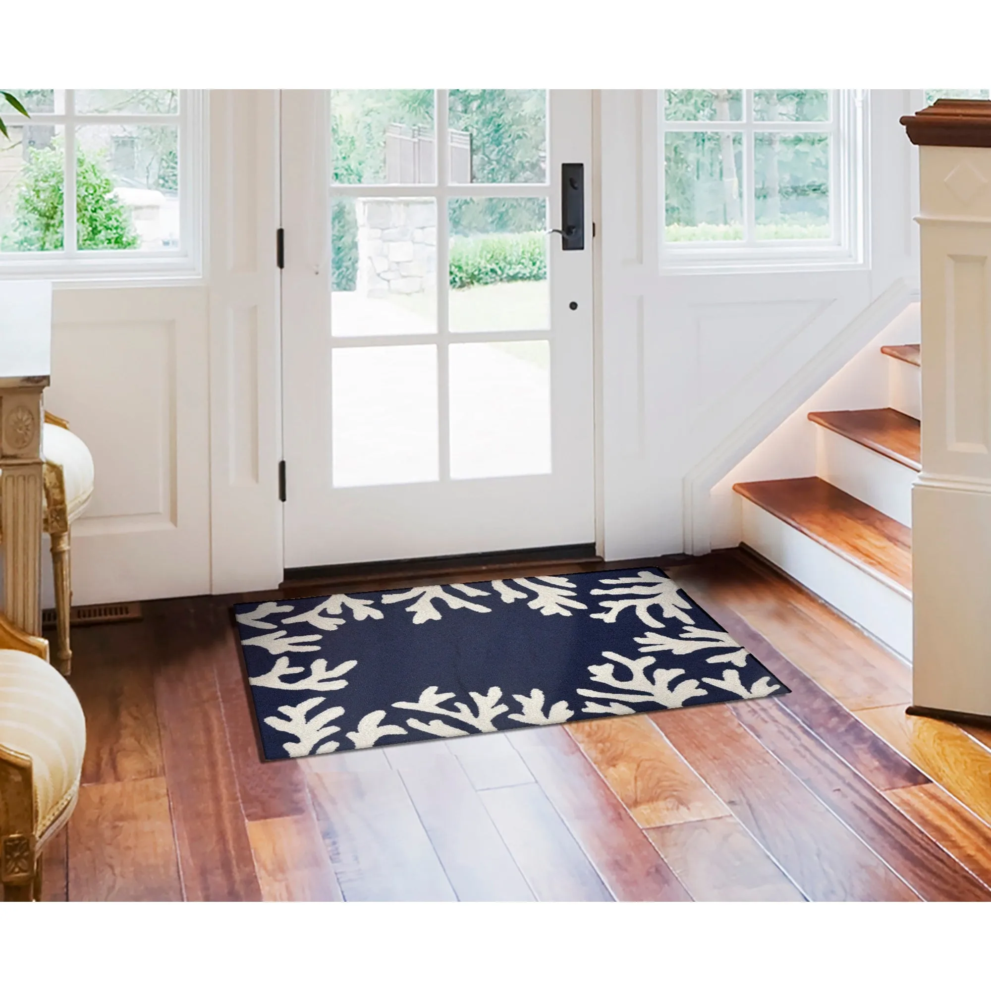 Liora Manne Capri Coral Border Indoor/Outdoor Rug