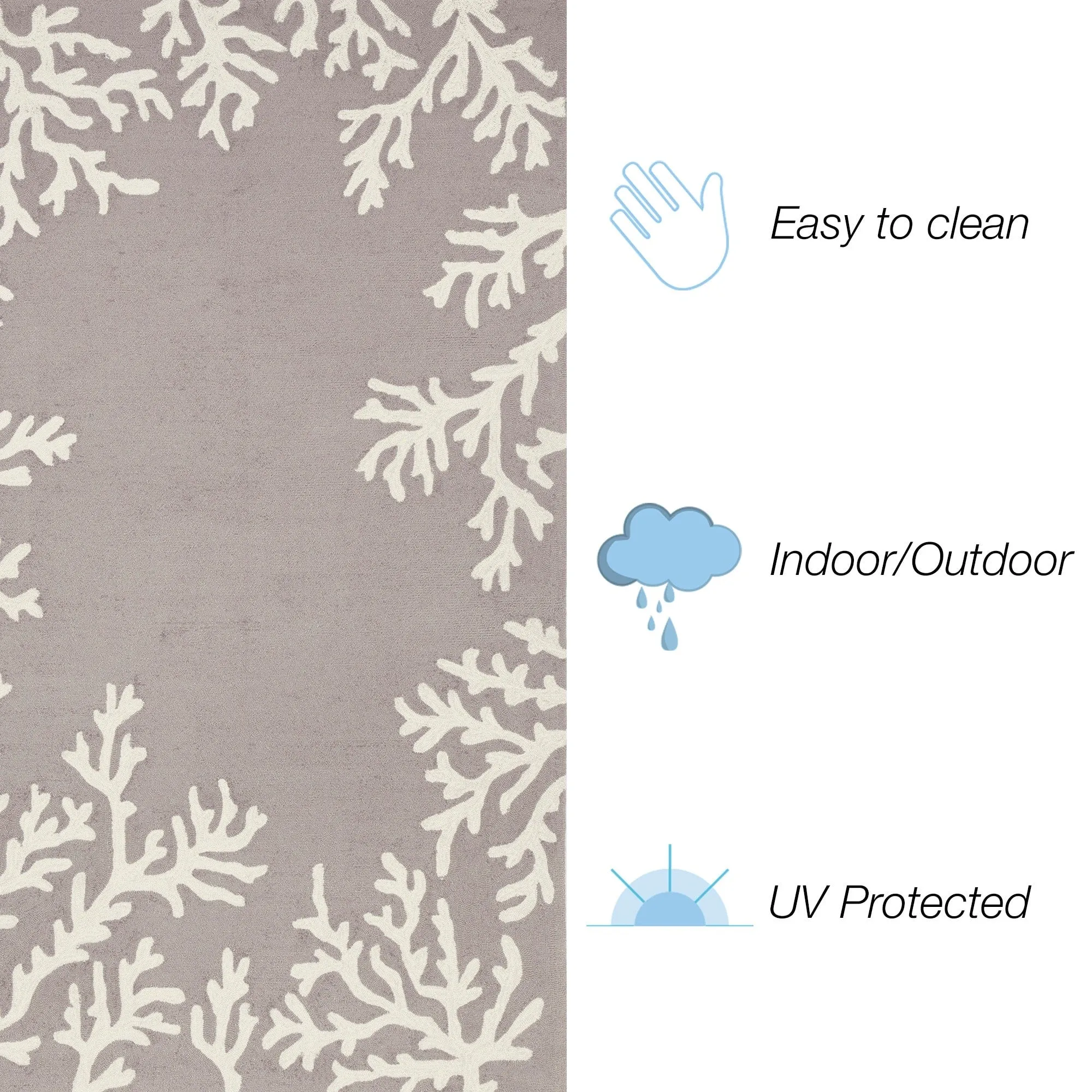 Liora Manne Capri Coral Border Indoor/Outdoor Rug
