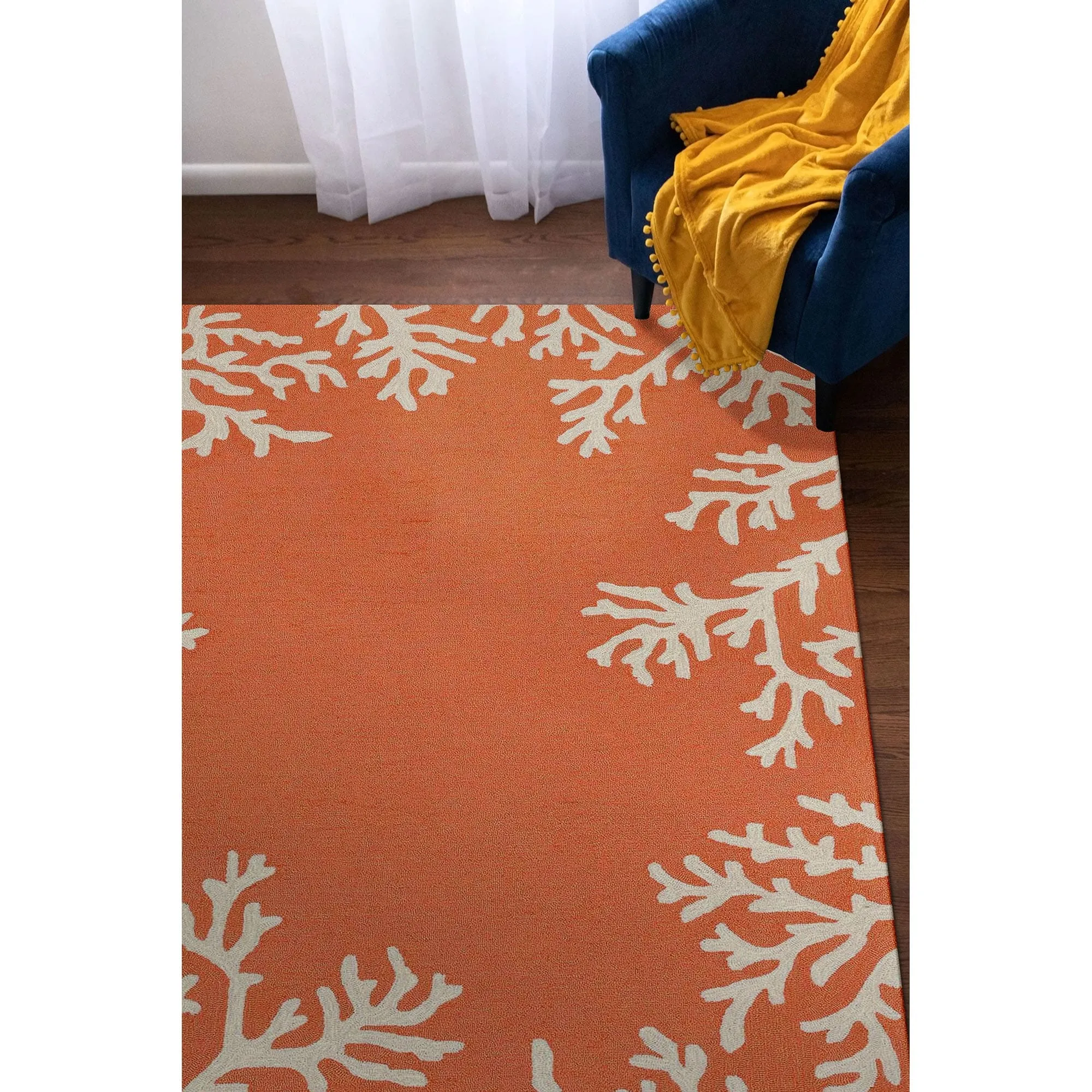 Liora Manne Capri Coral Border Indoor/Outdoor Rug