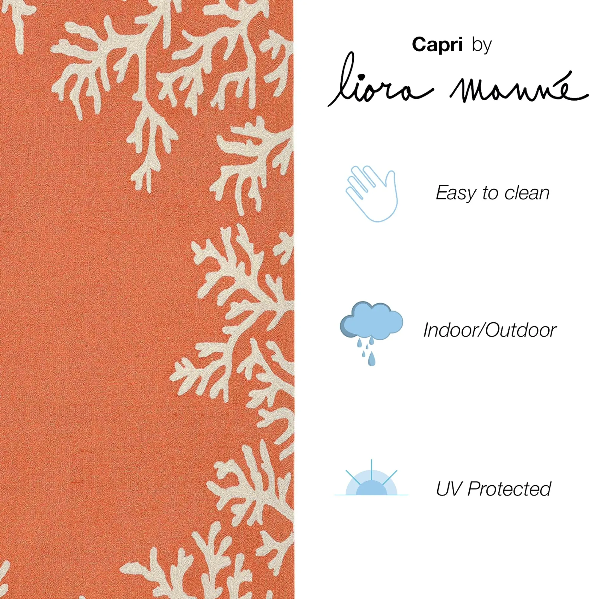 Liora Manne Capri Coral Border Indoor/Outdoor Rug