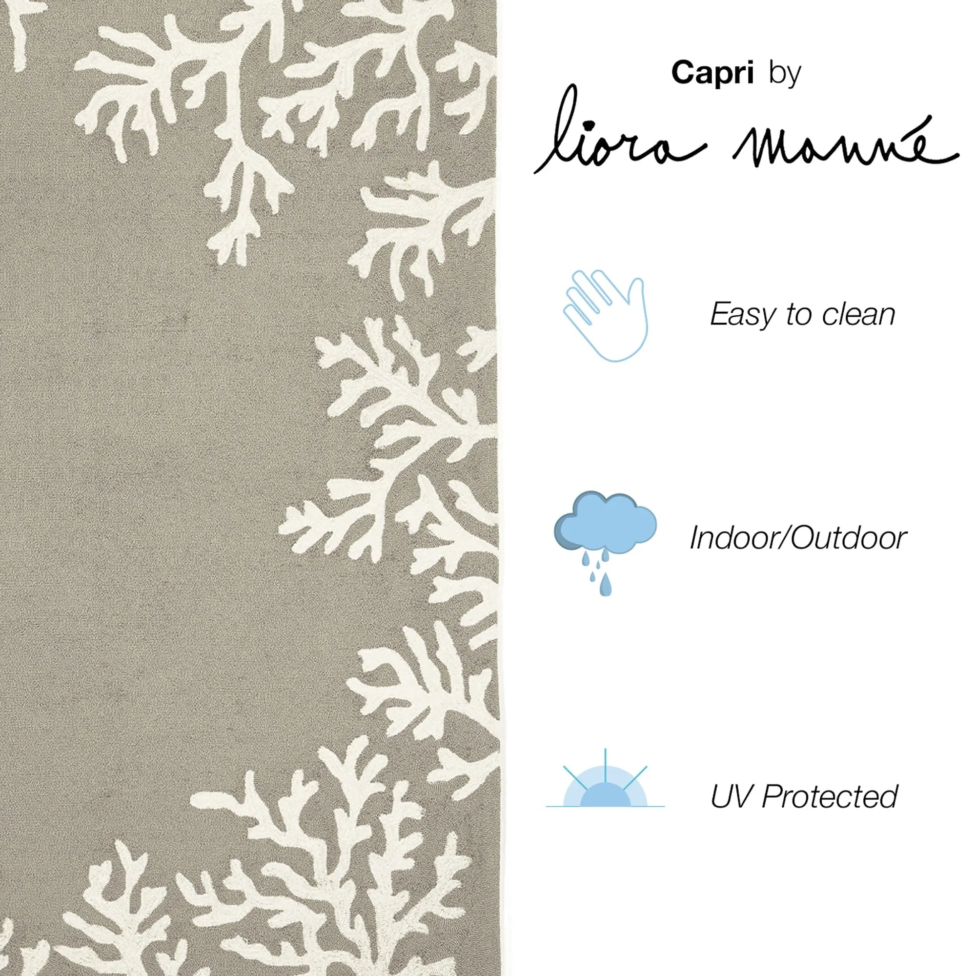 Liora Manne Capri Coral Border Indoor/Outdoor Rug