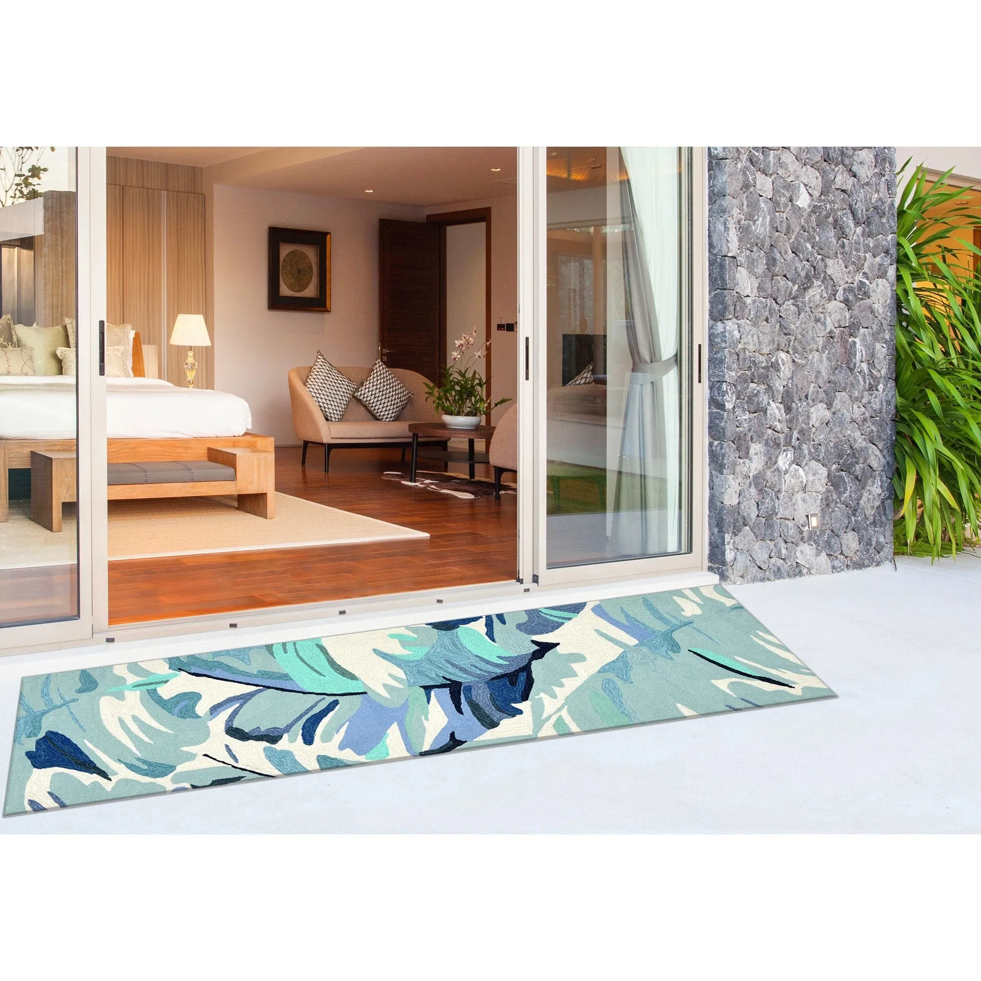 Liora Manne Capri Palm Leaf Indoor/Outdoor Rug