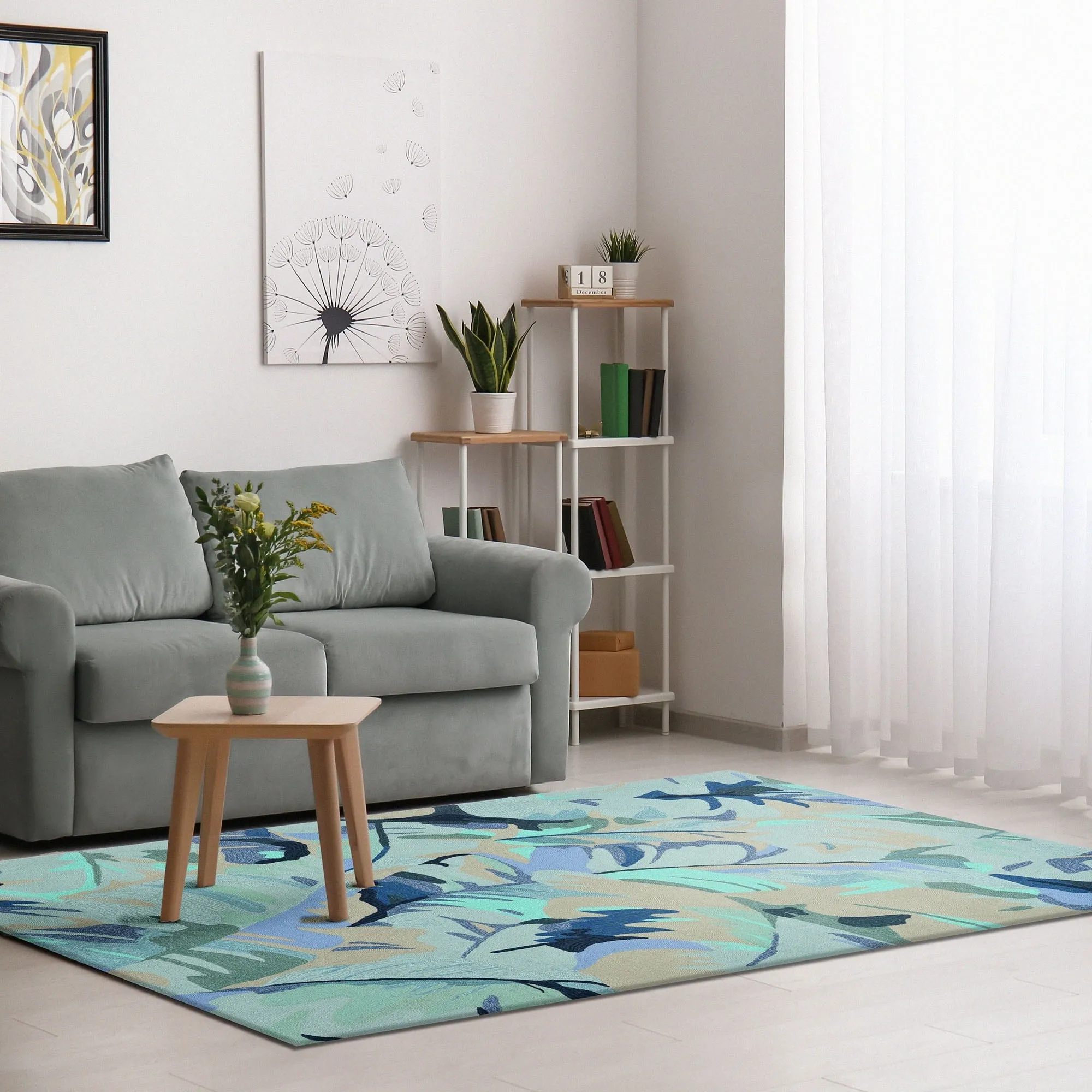 Liora Manne Capri Palm Leaf Indoor/Outdoor Rug