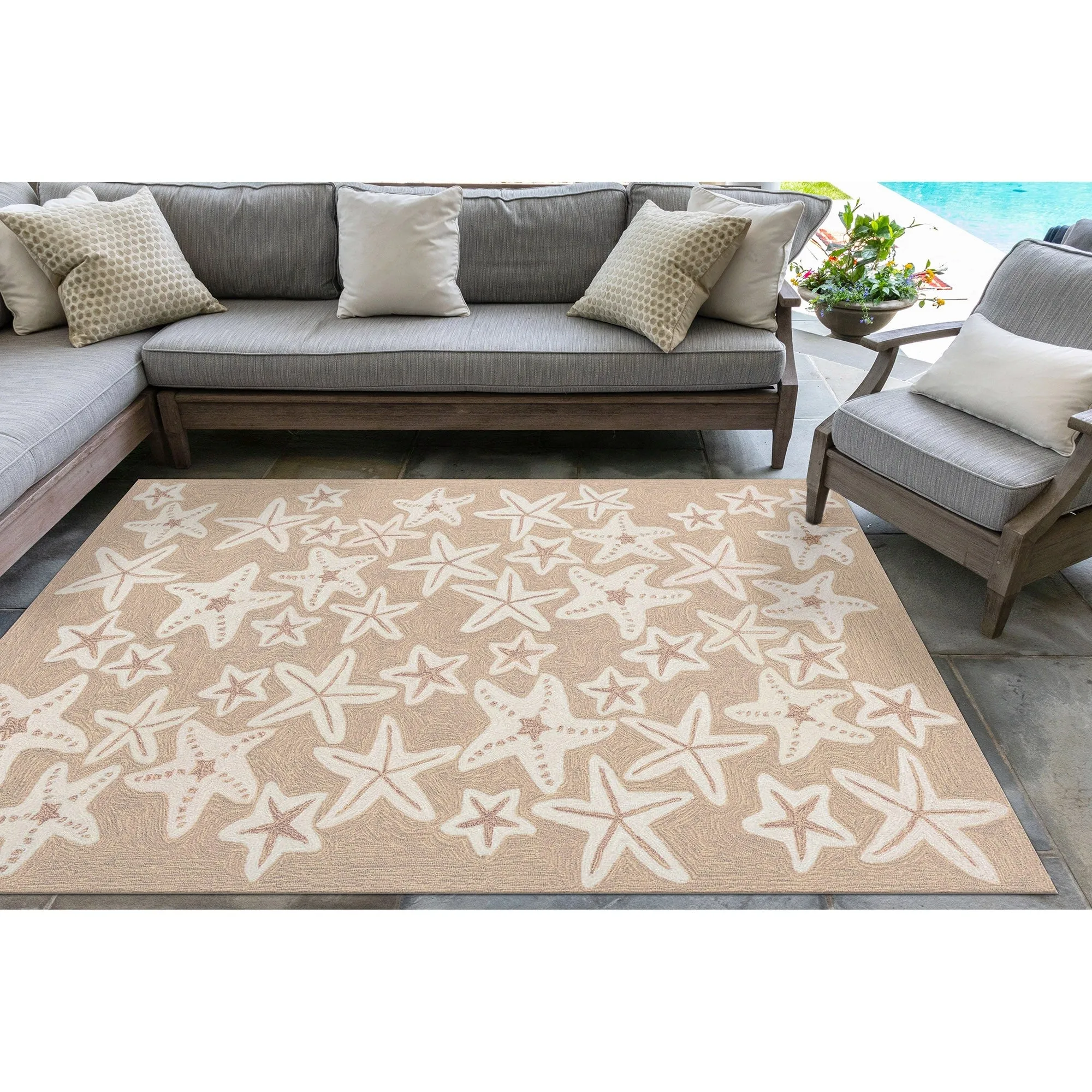 Liora Manne Capri Starfish Indoor/Outdoor Rug
