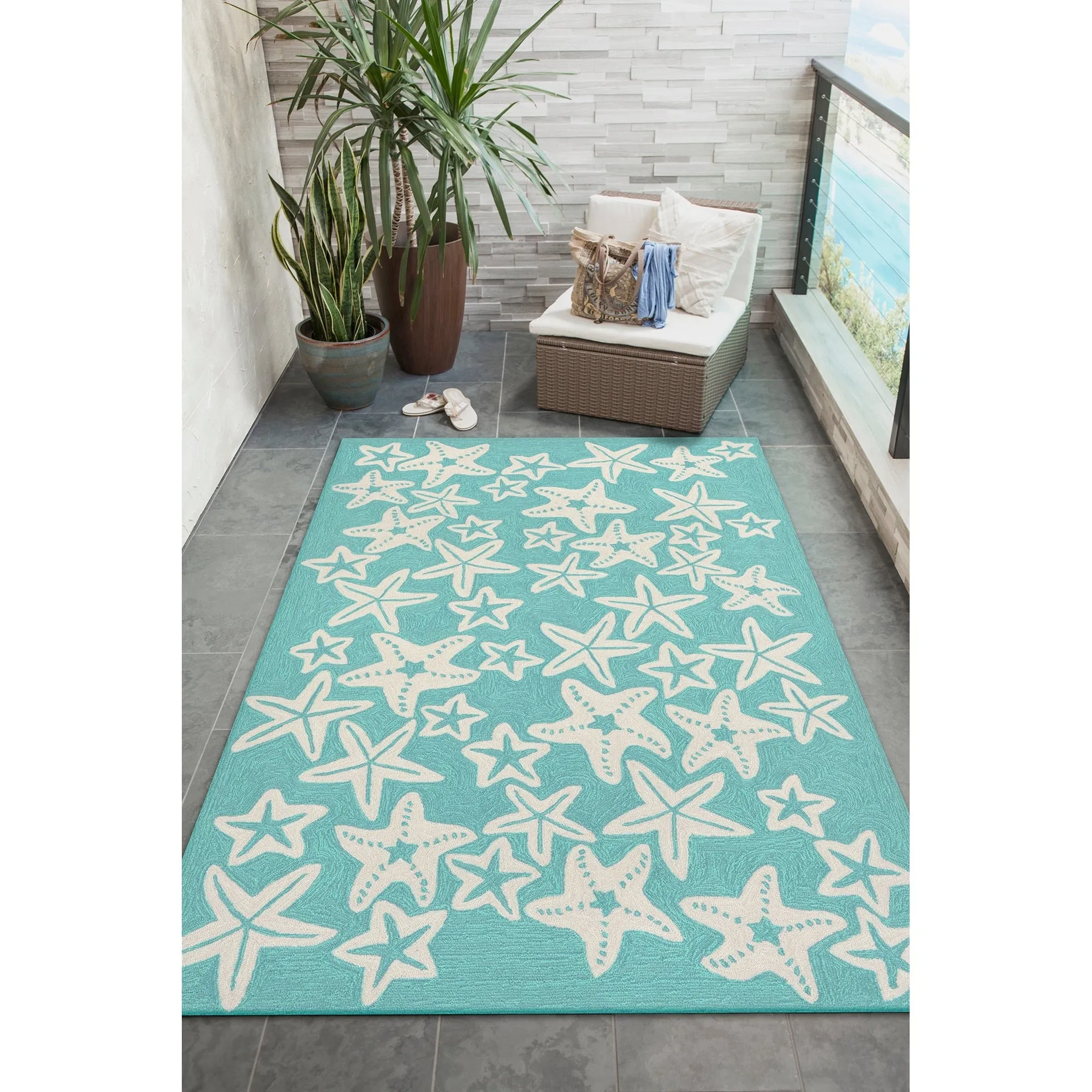 Liora Manne Capri Starfish Indoor/Outdoor Rug