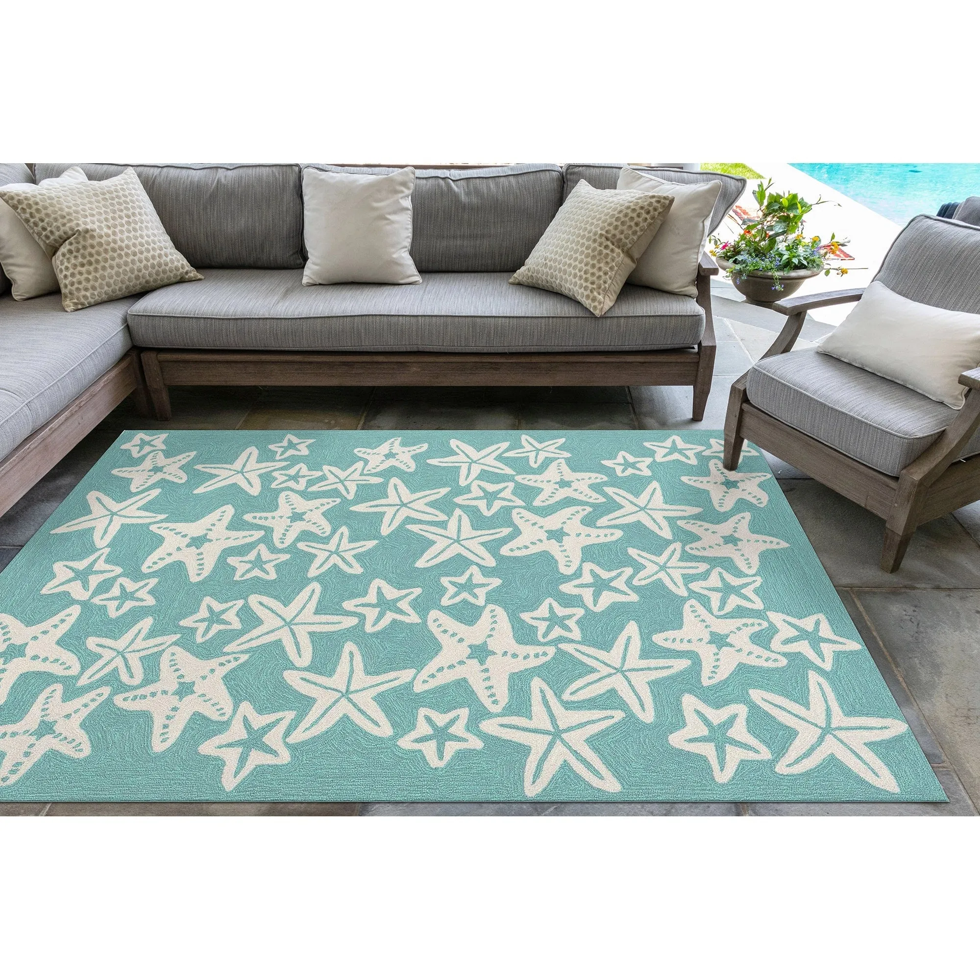 Liora Manne Capri Starfish Indoor/Outdoor Rug