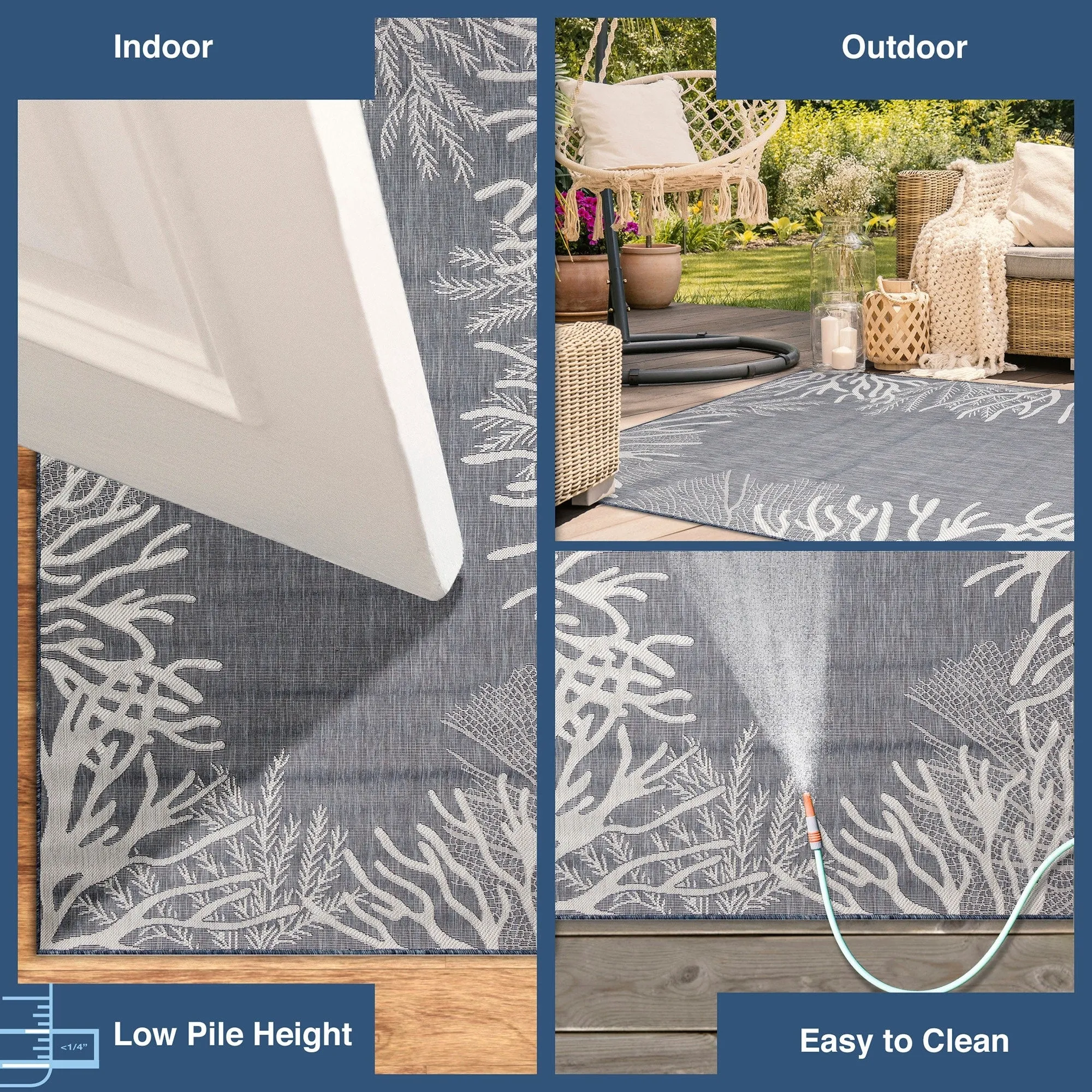 Liora Manne Carmel Reef Border Indoor/Outdoor Area Rug