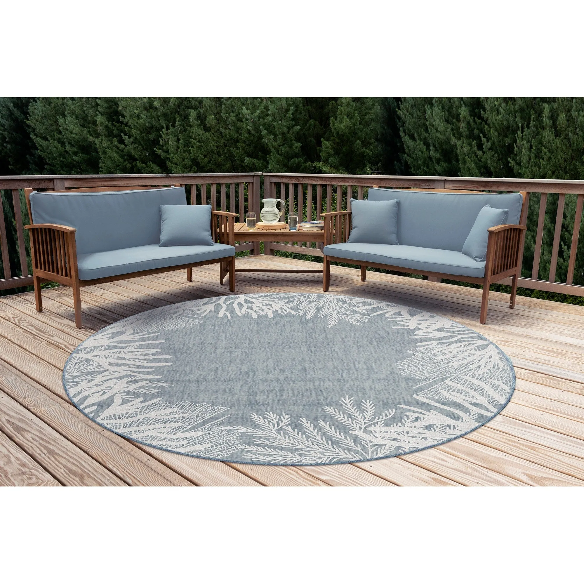 Liora Manne Carmel Reef Border Indoor/Outdoor Area Rug