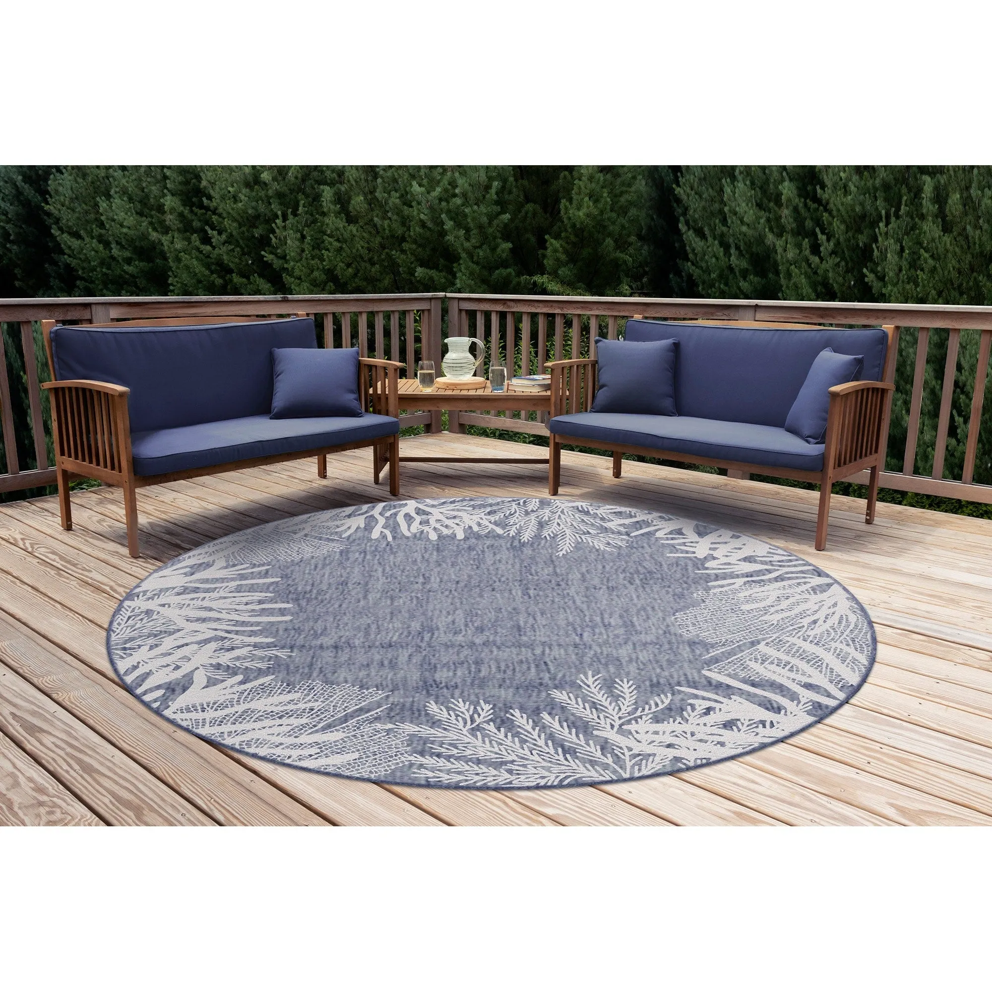 Liora Manne Carmel Reef Border Indoor/Outdoor Area Rug