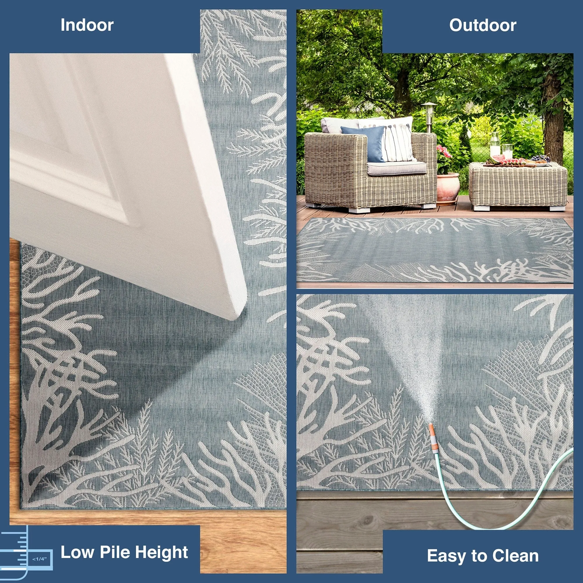 Liora Manne Carmel Reef Border Indoor/Outdoor Area Rug