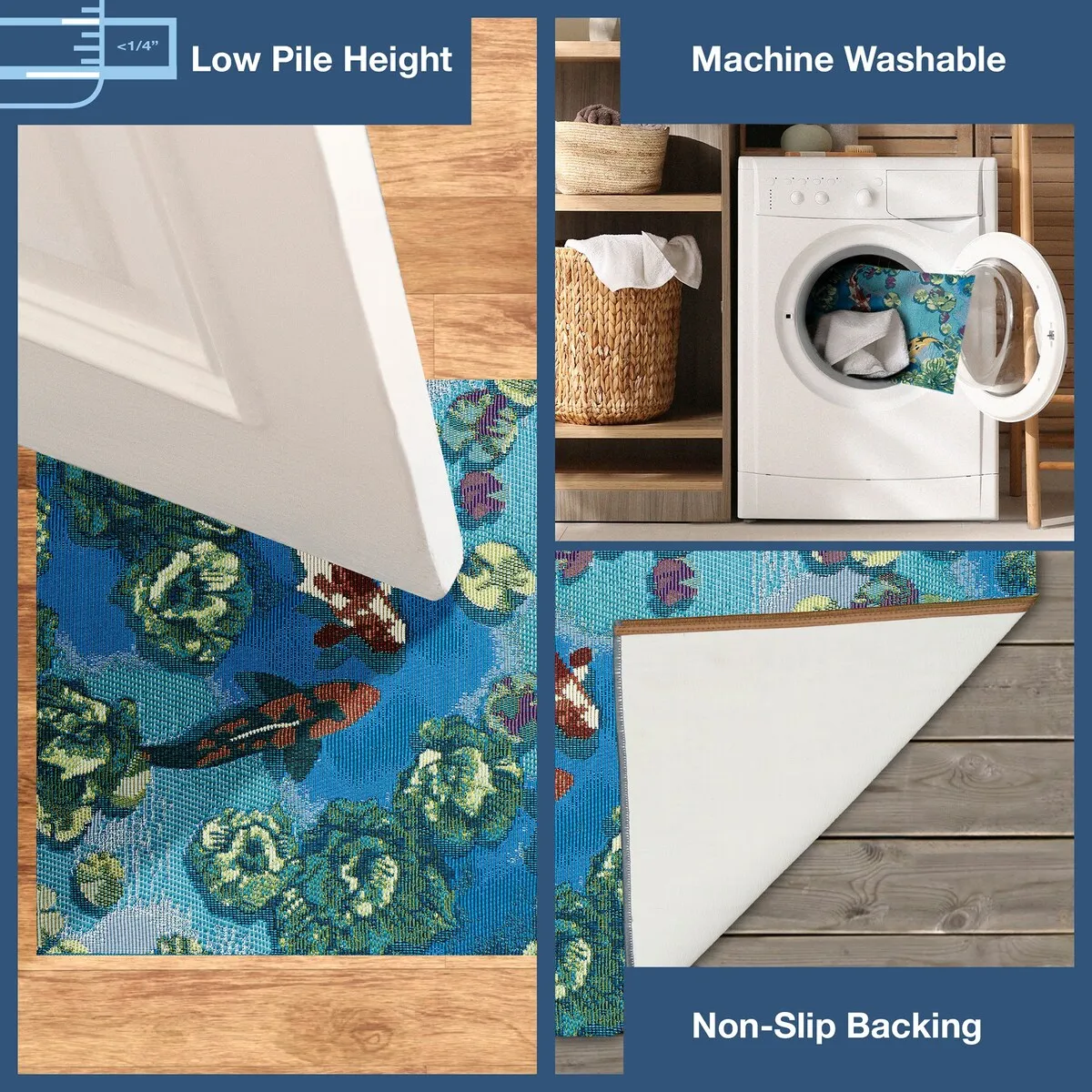 Liora Manne Esencia Koi Pond Indoor/Outdoor Mat