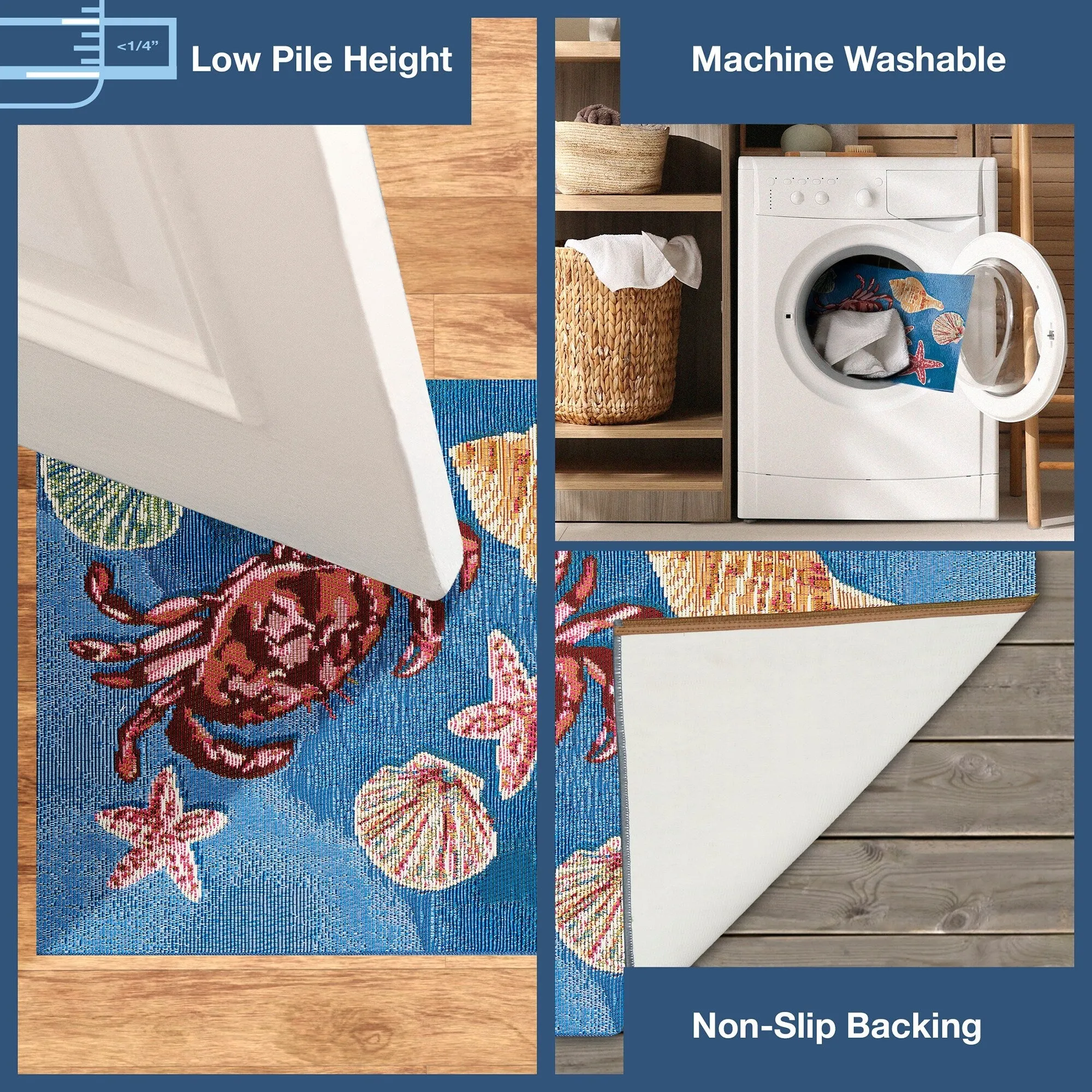 Liora Manne Esencia Shell We Dance Indoor/Outdoor Mat