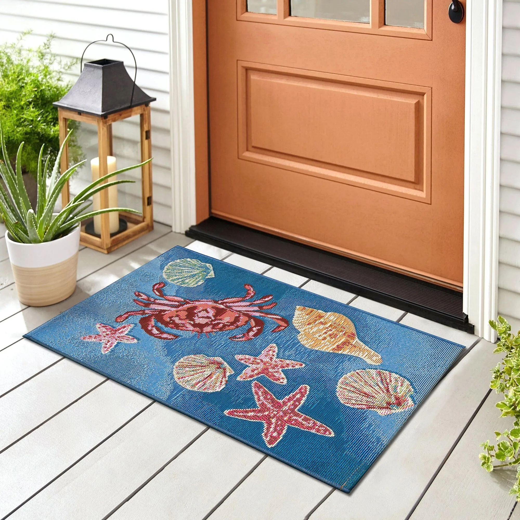 Liora Manne Esencia Shell We Dance Indoor/Outdoor Mat