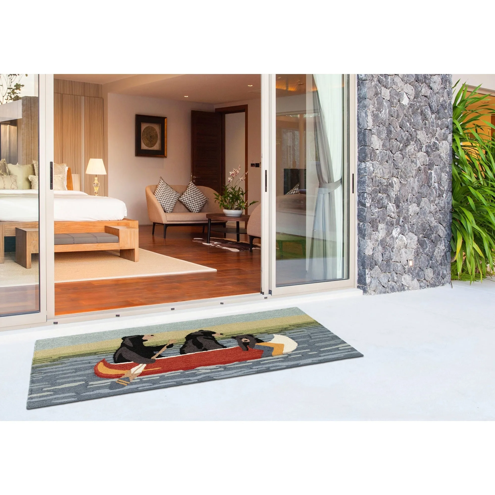 Liora Manne Frontporch Are We Bear Yet Indoor/Outdoor Rug